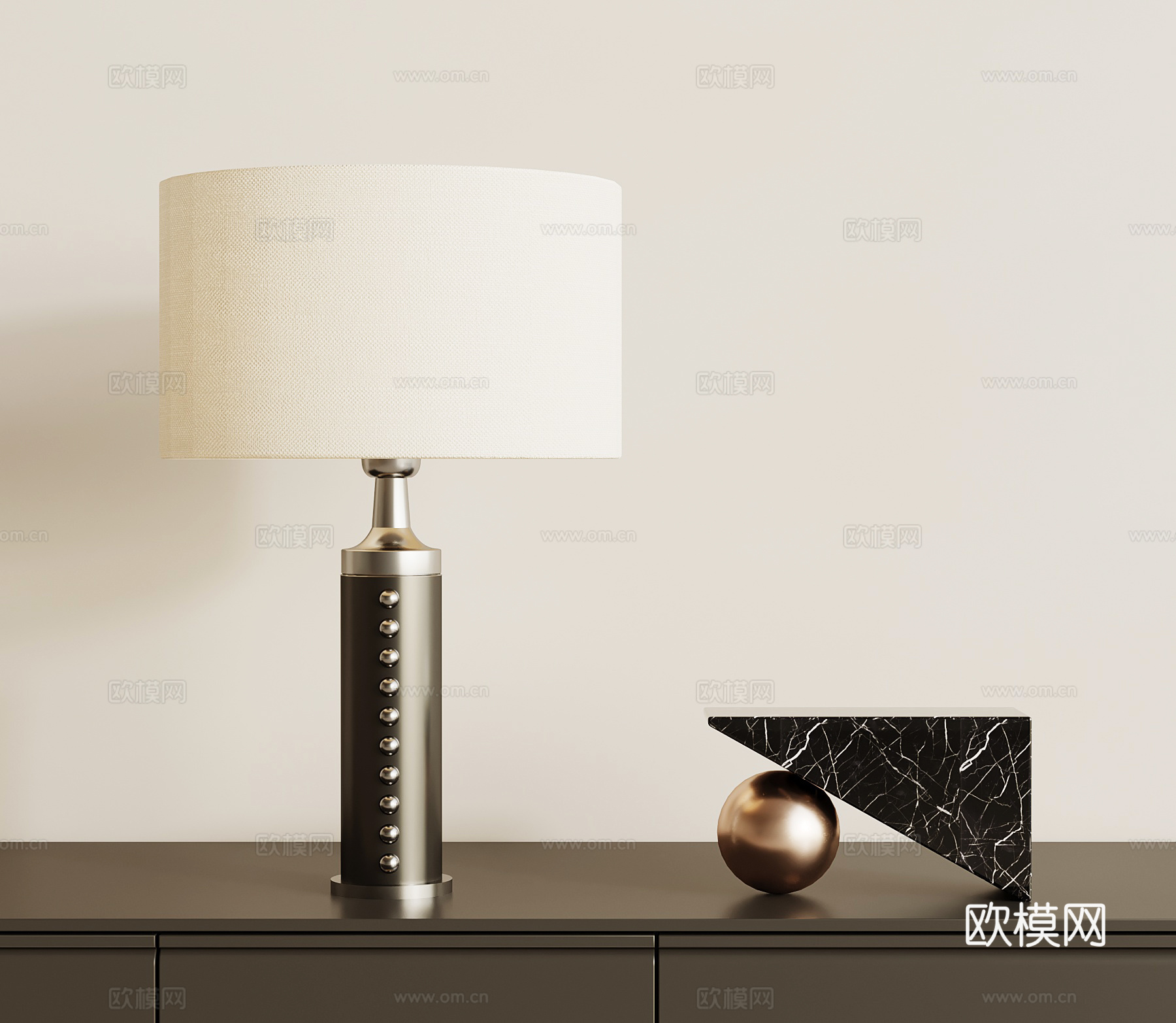 现代意式台灯su模型
