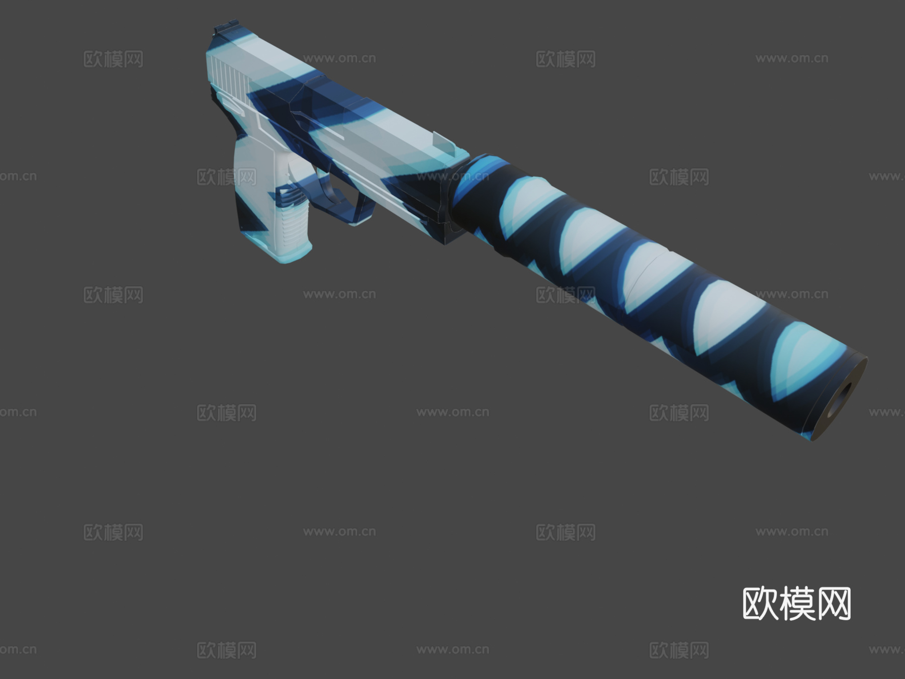 USP质子枪3d模型下载（渲染图6）