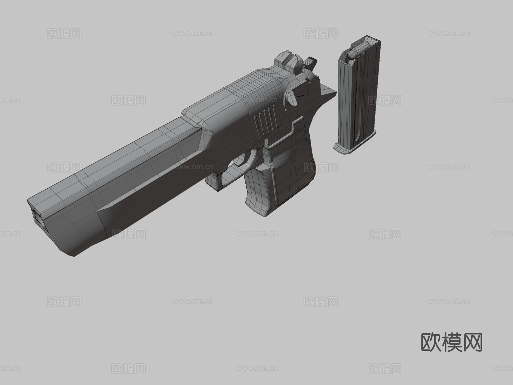 沙漠之鹰v2.03d模型下载（渲染图3）