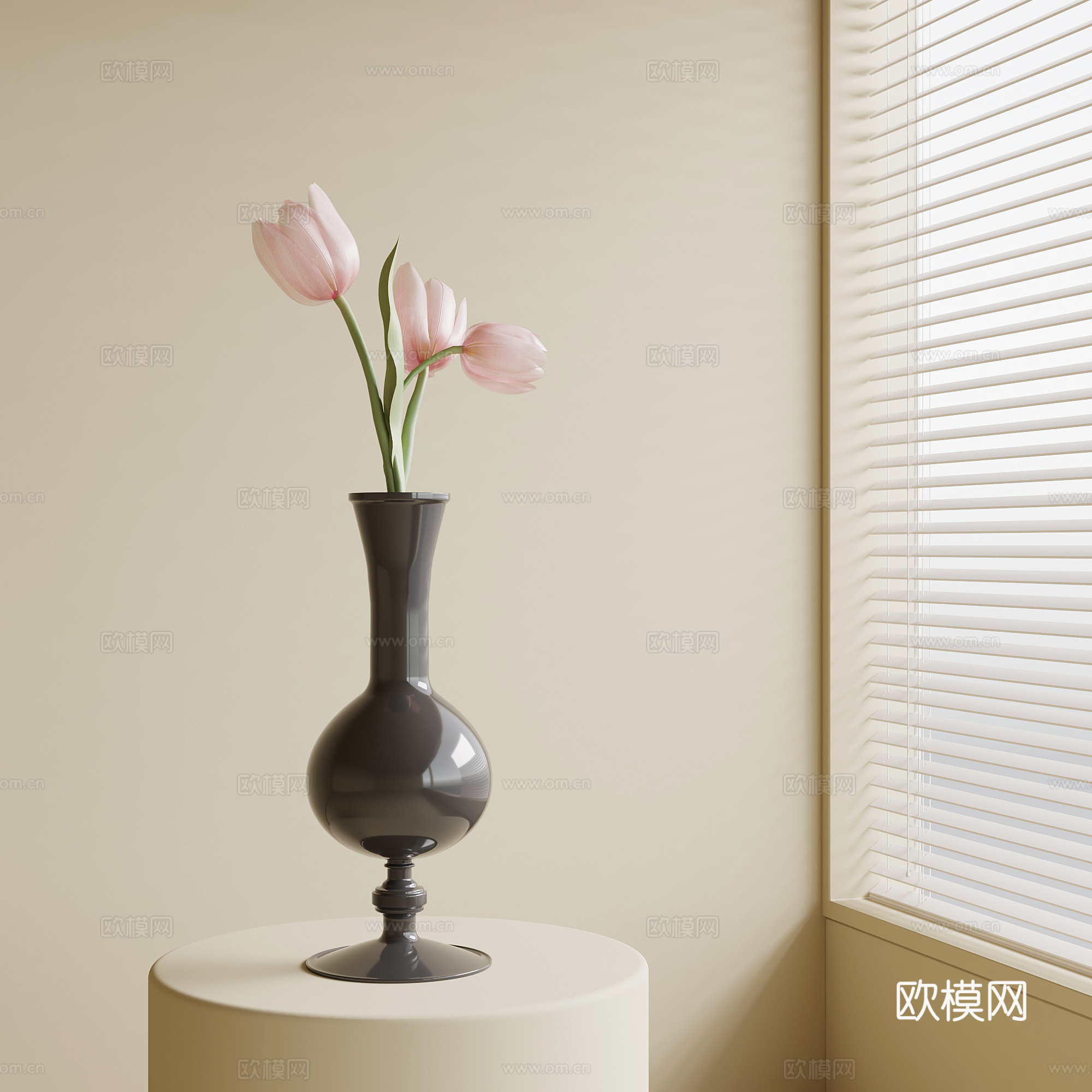 法式花瓶 摆件su模型