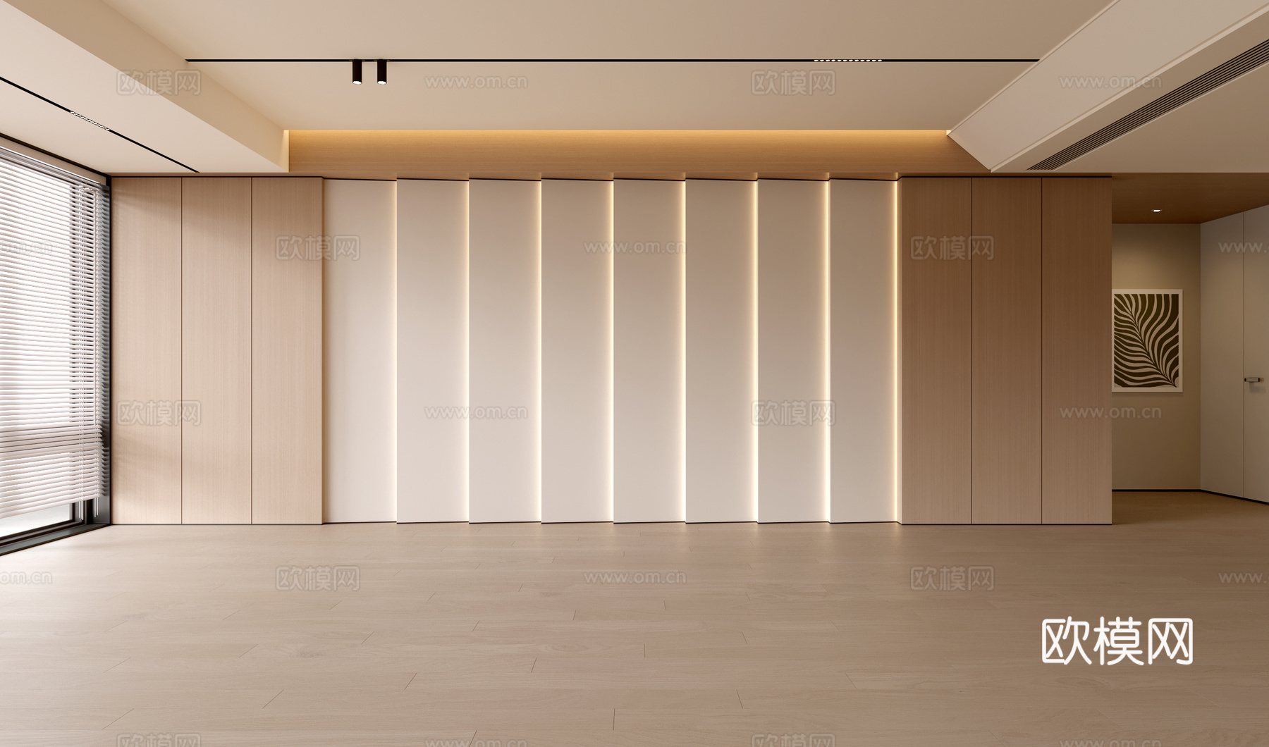 现代客厅 奶油客厅 沙发背景墙 客厅背景 奶油风背景墙su模型