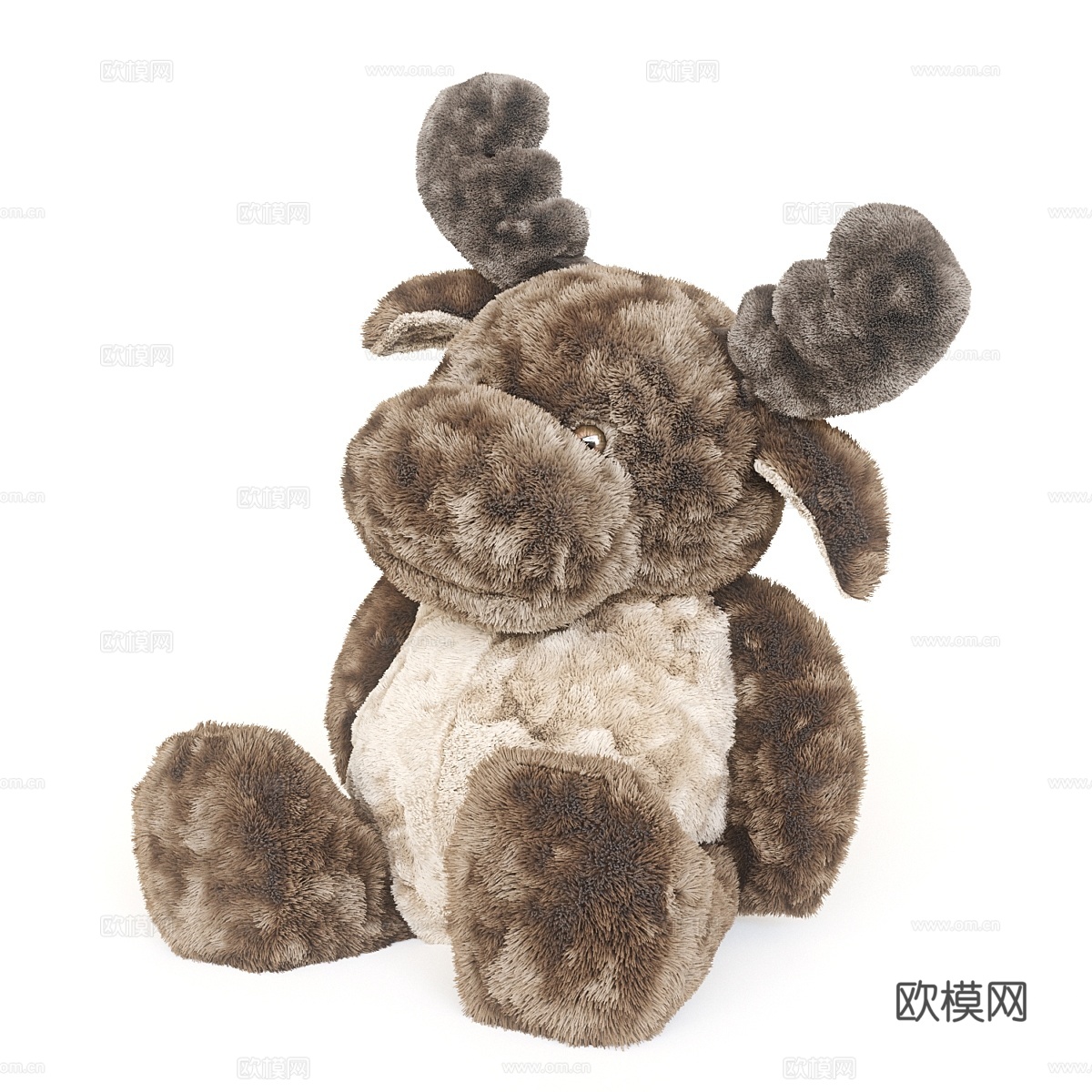 儿童玩具毛绒驯鹿3d模型下载