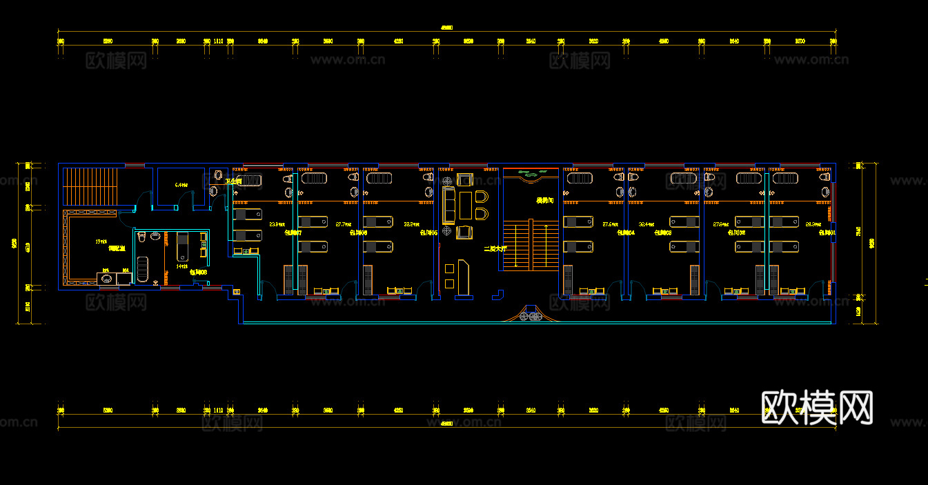 10套中医馆平面设计方案cad施工图