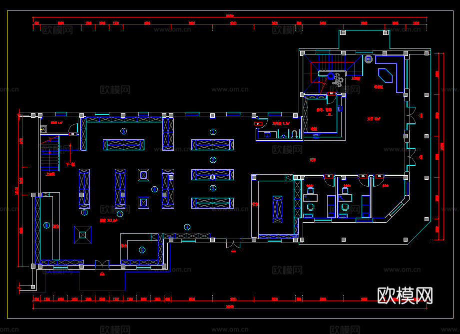 10套中医馆平面设计方案cad施工图