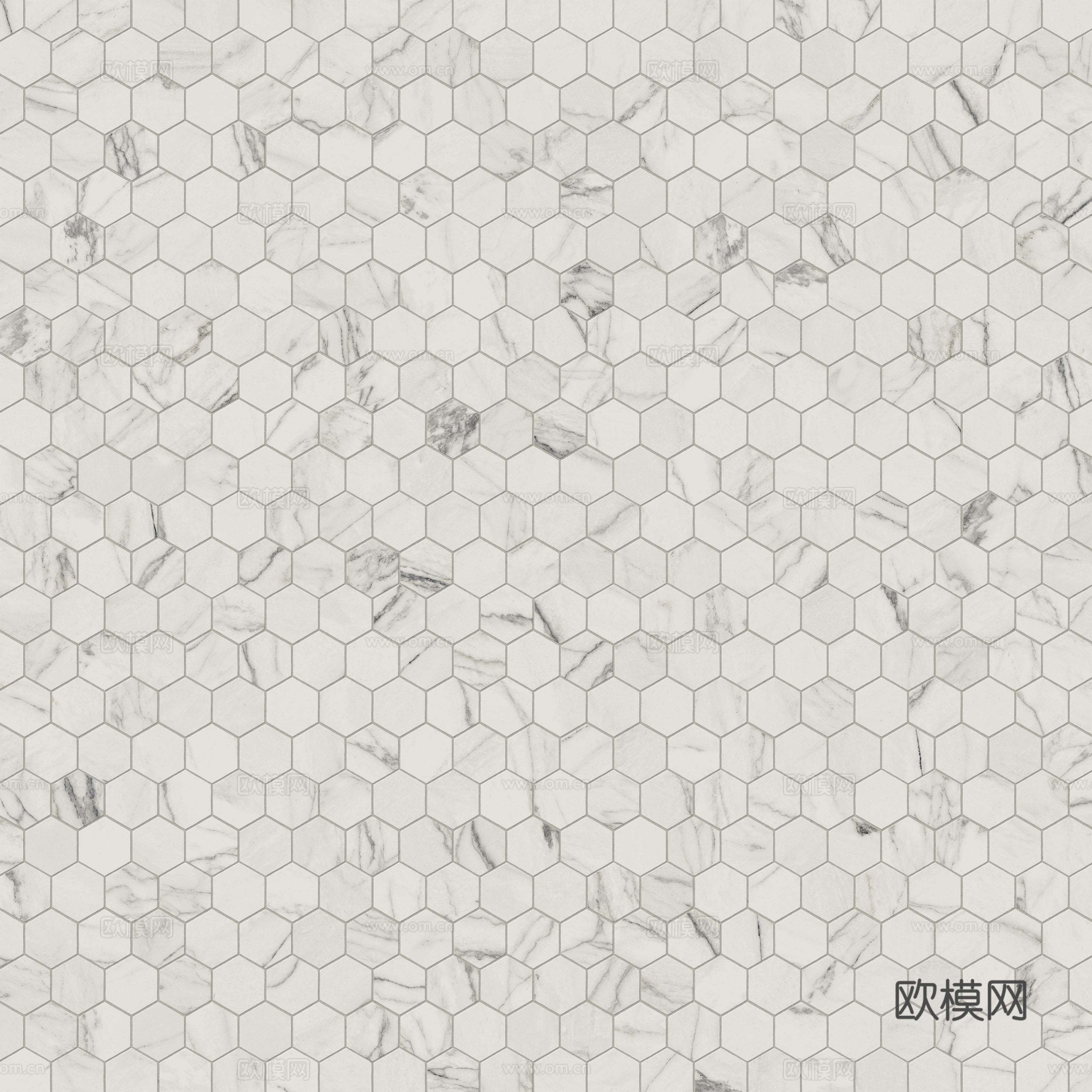 法式奶油六边形马赛克 艺术砖