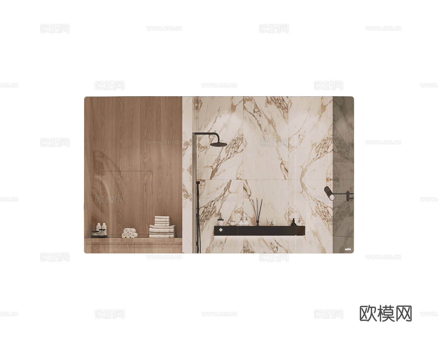 Salini 浴室挂镜3d模型下载（渲染图2）