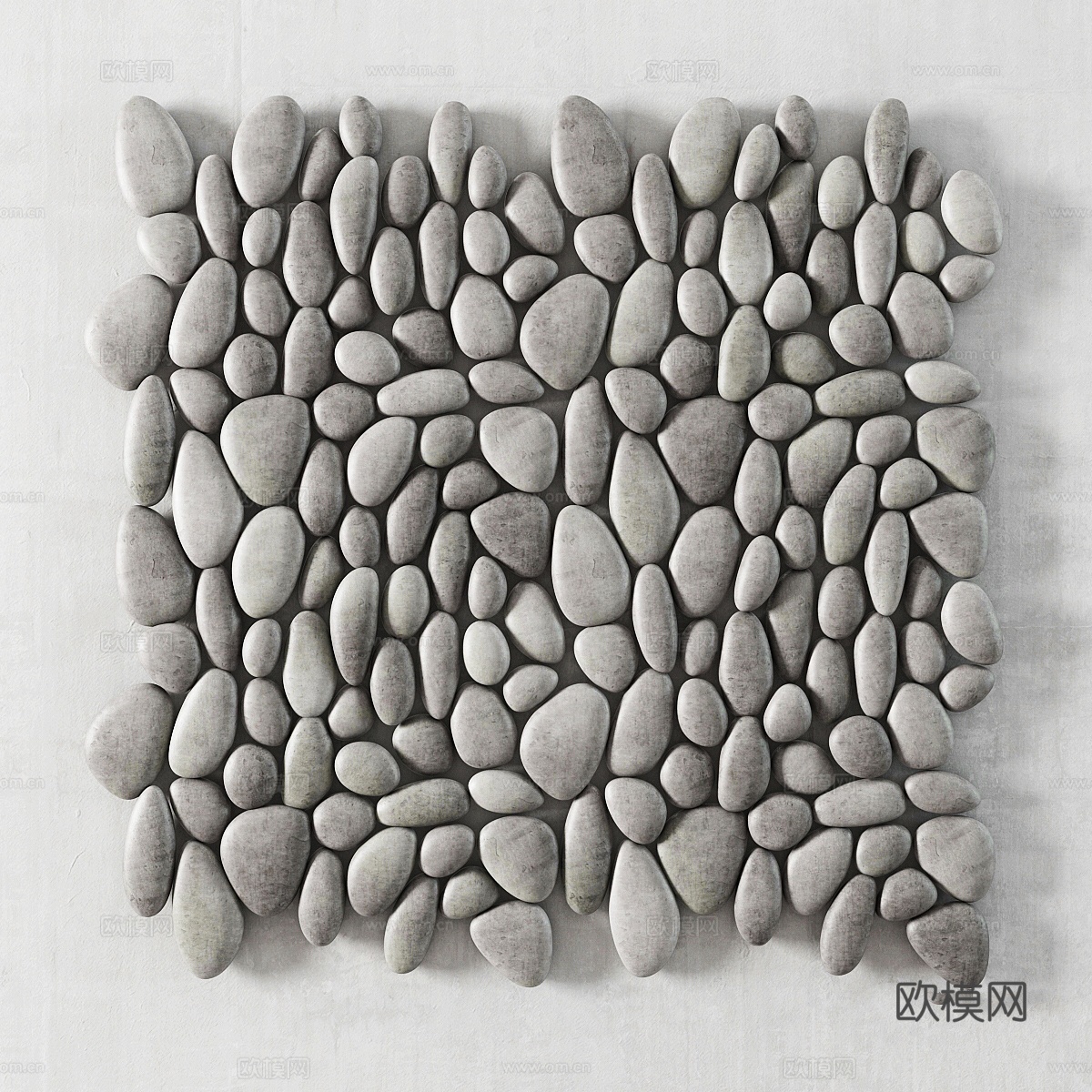 椭圆鹅卵石壁板    椭圆鹅卵石壁板3d模型下载