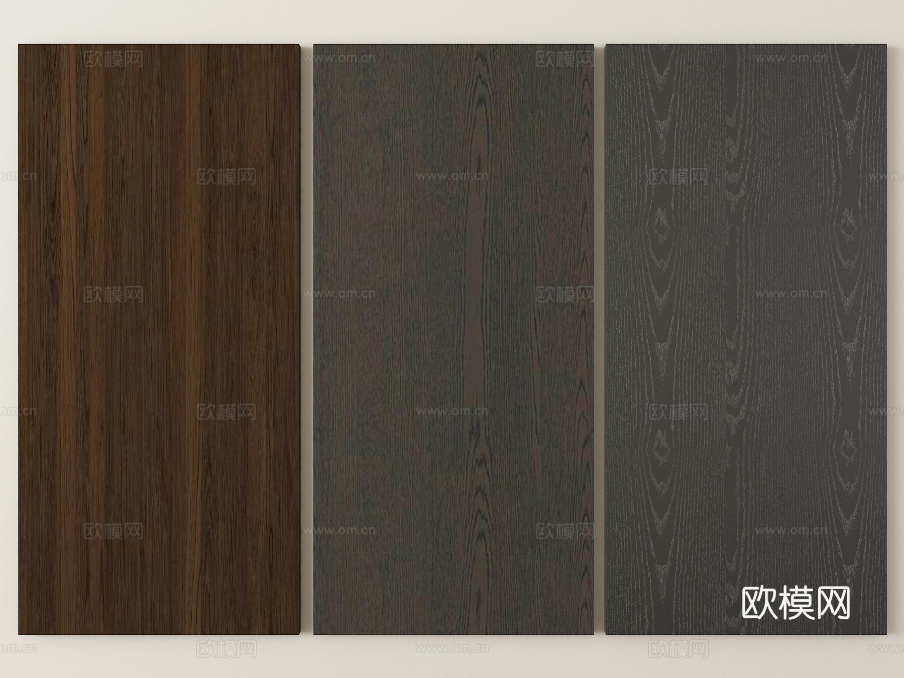 现代木饰面护墙板 木饰面背景墙su模型