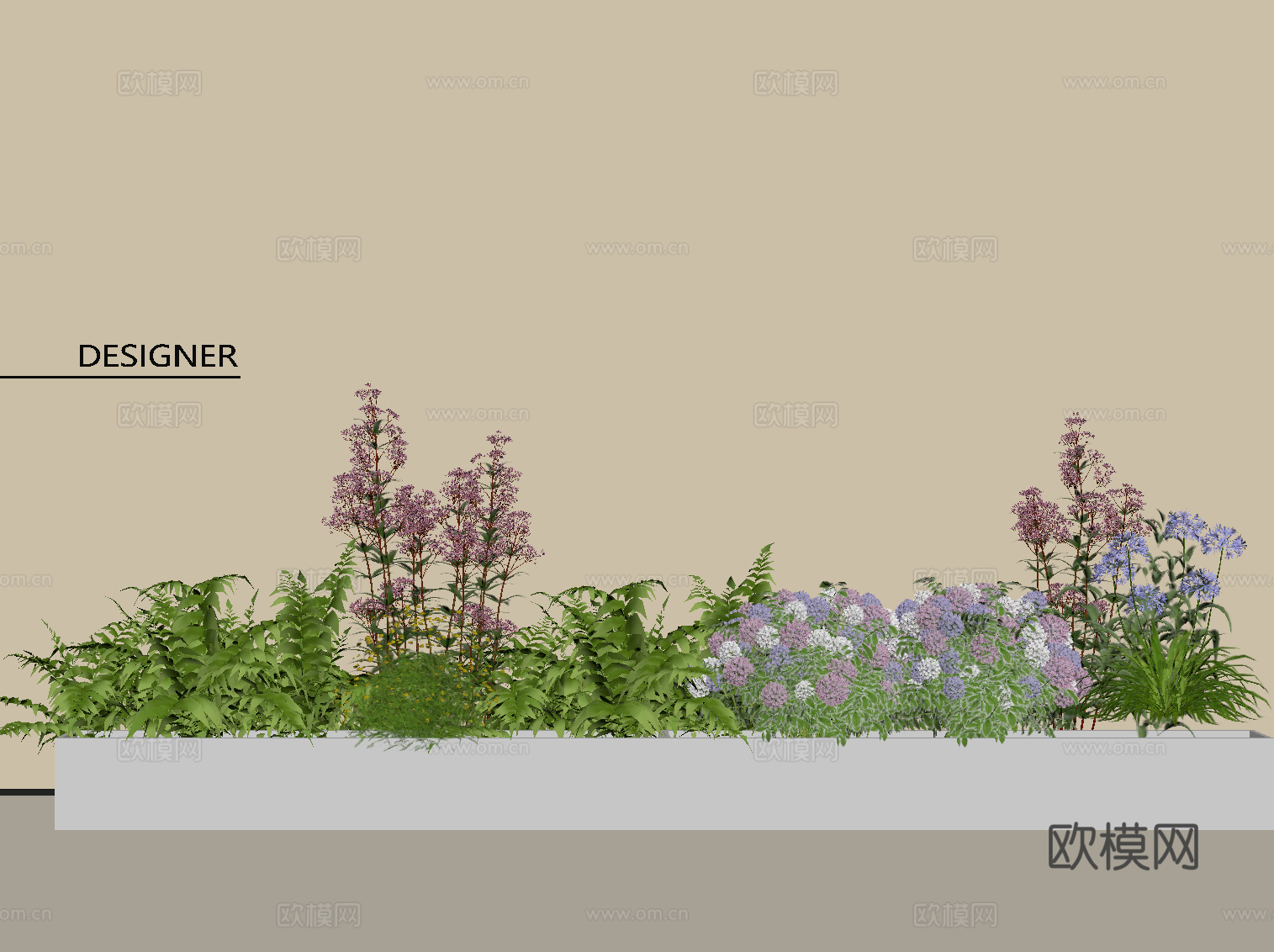 现代绿植 盆栽 植物su模型