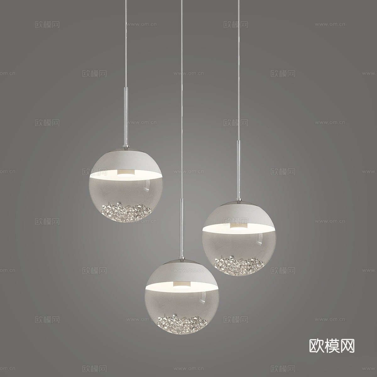 eglo Montefio 3 LED线性吊灯3d模型下载