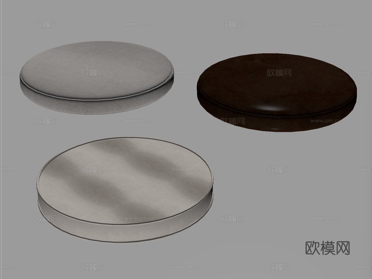 现代坐垫 布艺坐垫 圆坐垫su模型