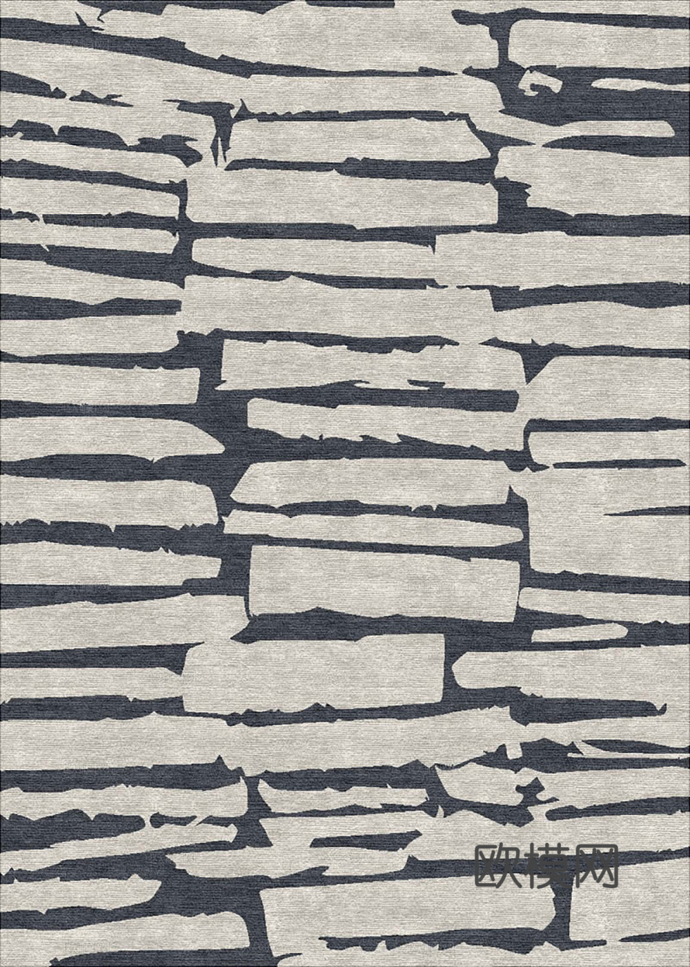 现代简约几何不规则图案地毯