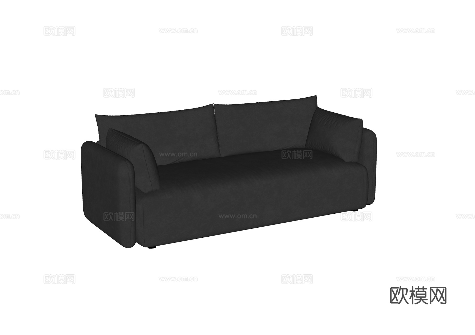 现代双人沙发su模型