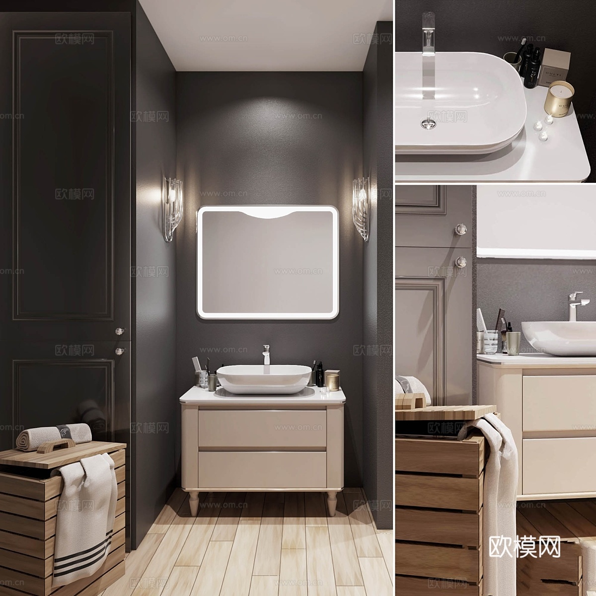 BelBagno Radice 100 驼色哑光款3d模型下载