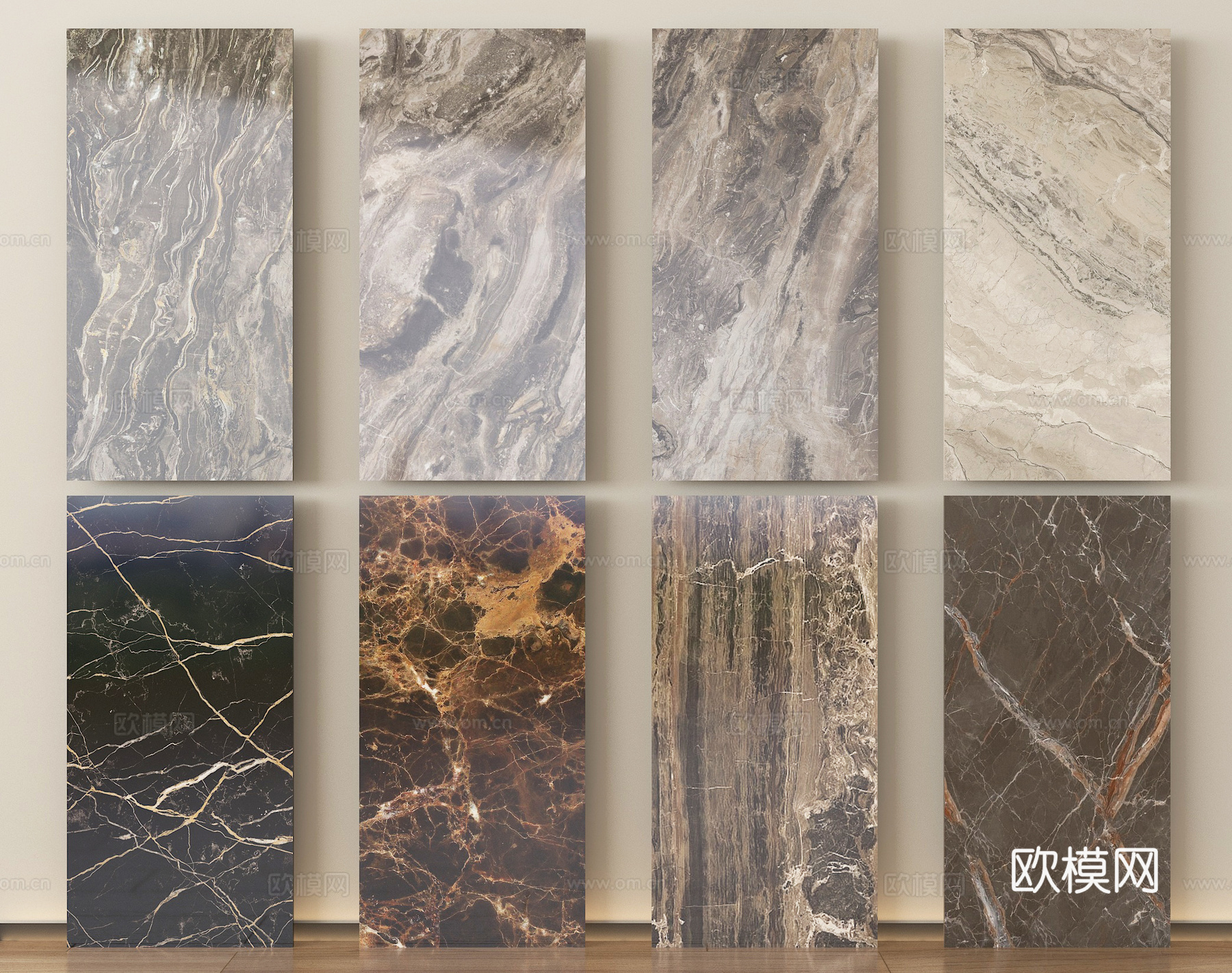 现代大理石背景墙 石材 岩板 大理石 瓷砖 岩板背景墙su模型