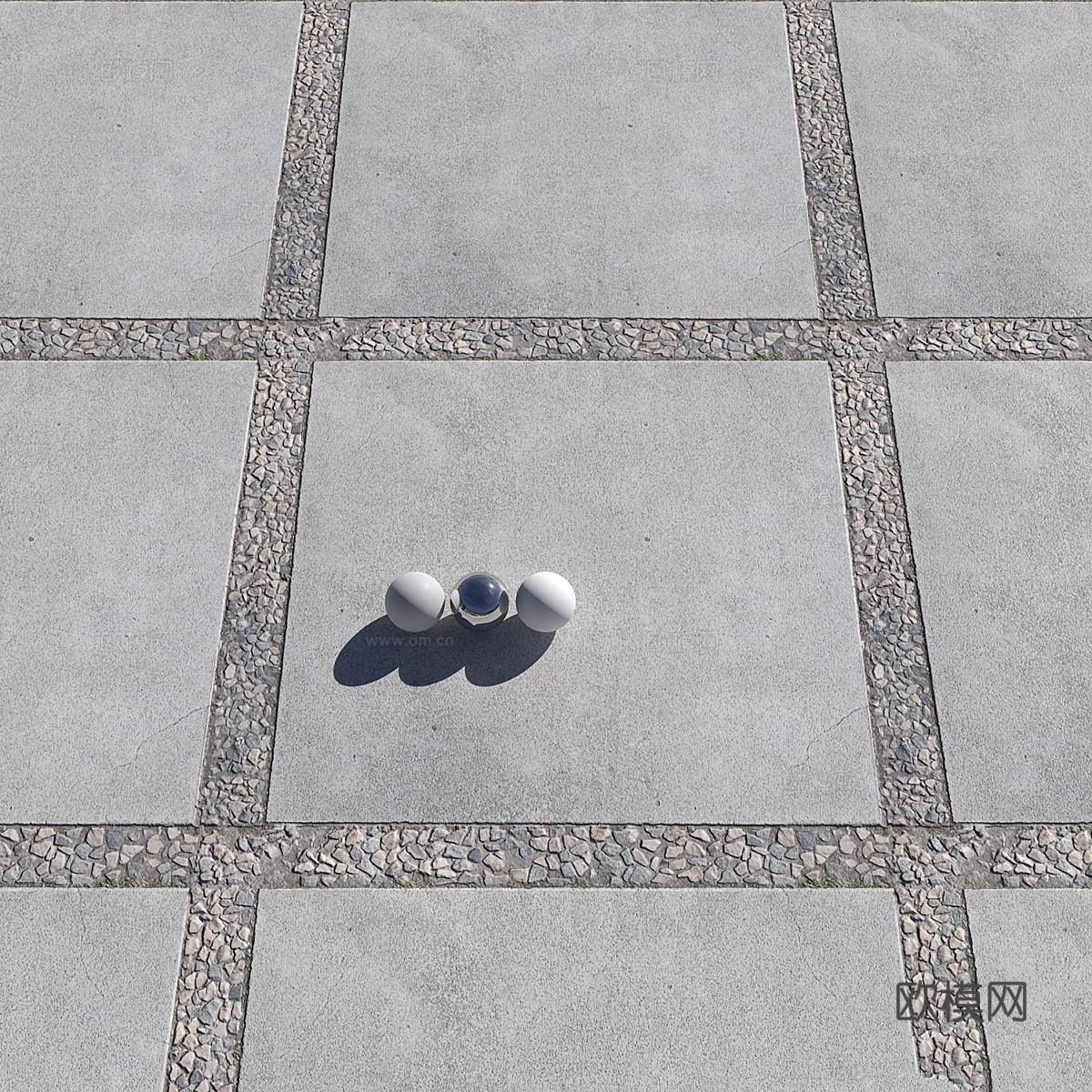 铺路石板3d模型下载