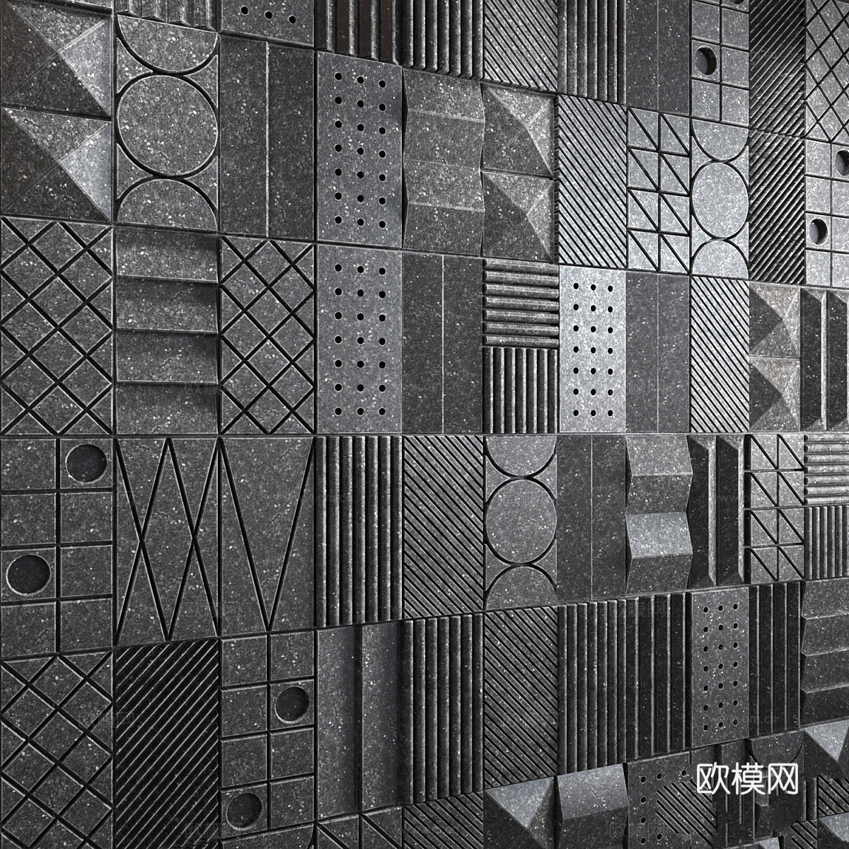 Lithea Maioliche di pietra 3D墙3d模型下载