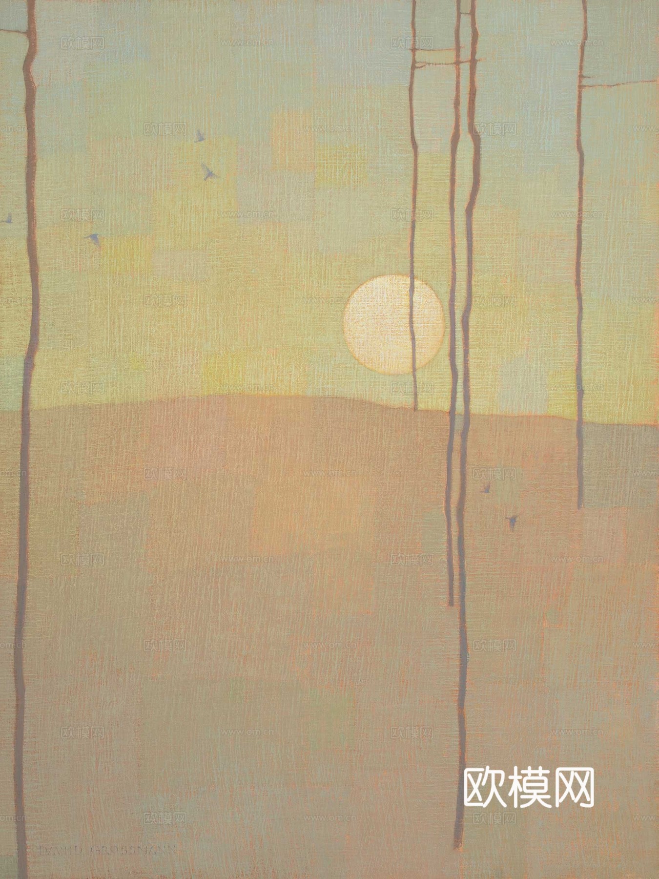 极简风景油画，抽象风景画，抽象画，装饰画，艺术画下载