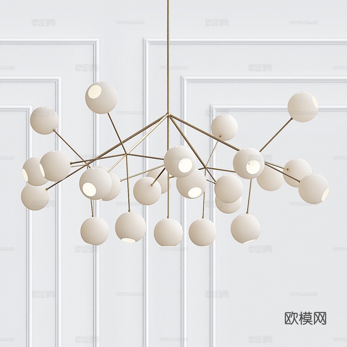 独特雪晶发光雕塑3d模型下载