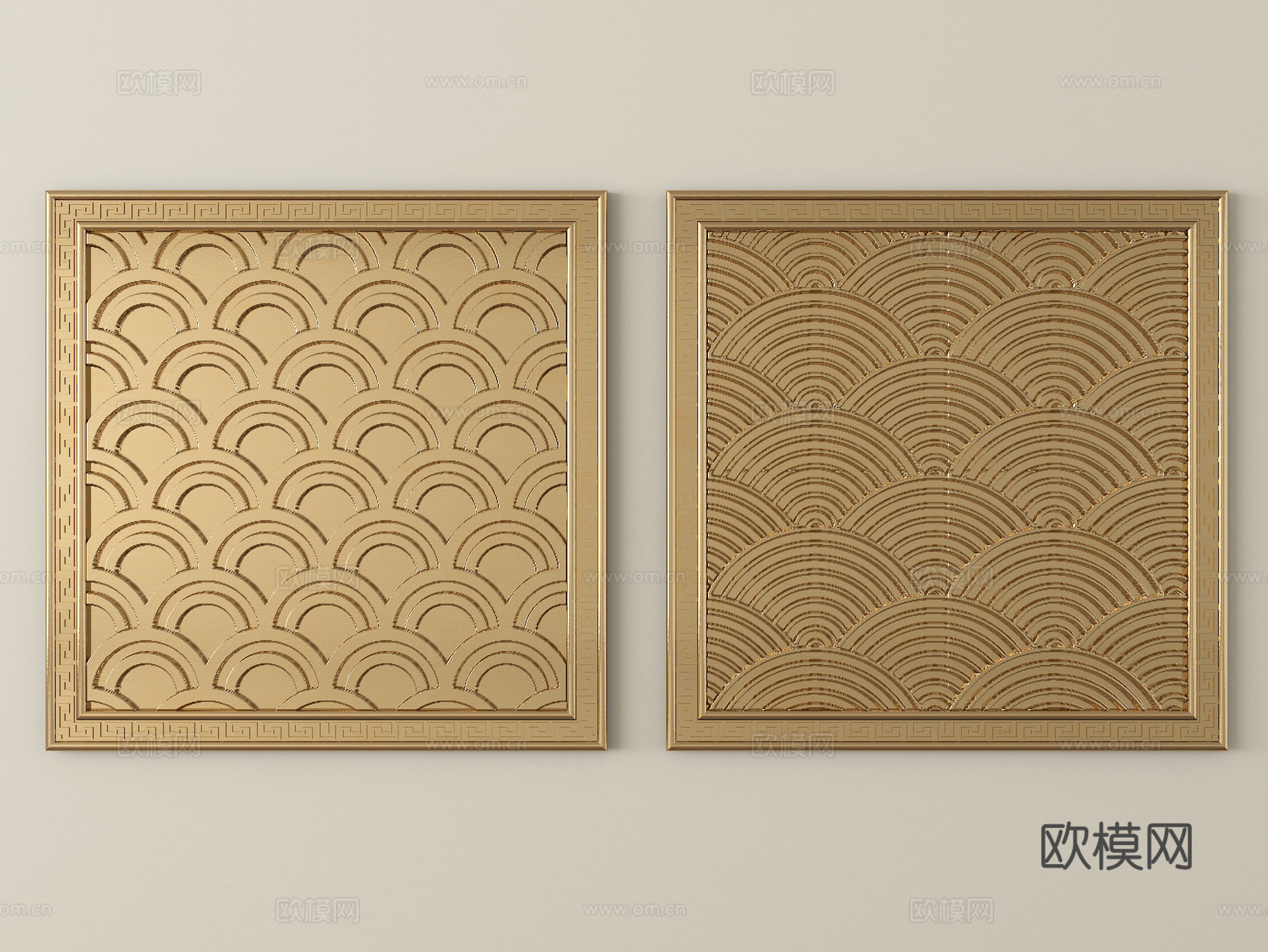 现代雕花 浮雕su模型