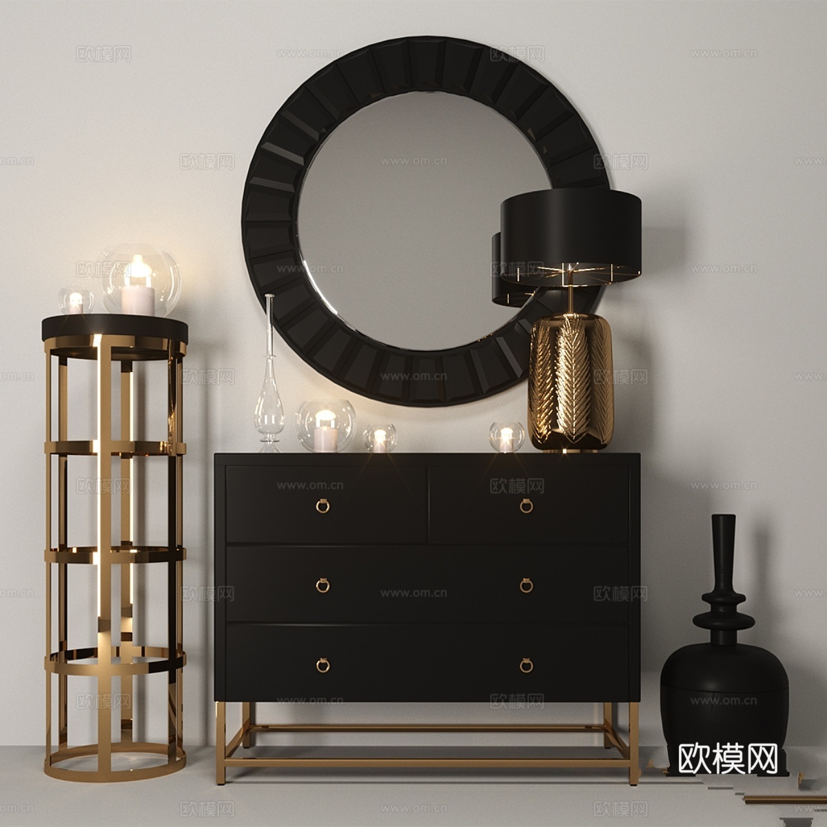 金色套装3d模型下载