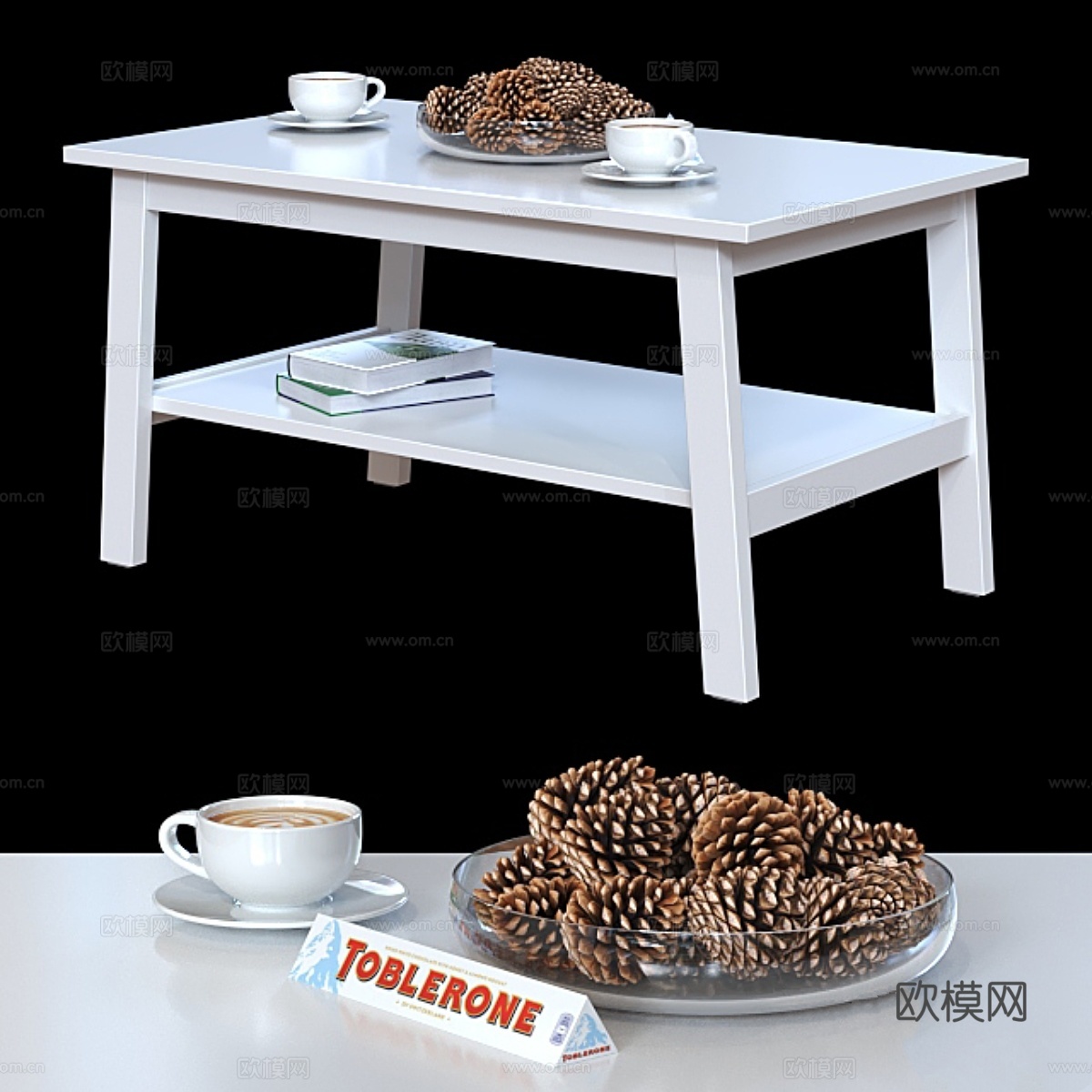 宜家月牙咖啡桌3d模型下载