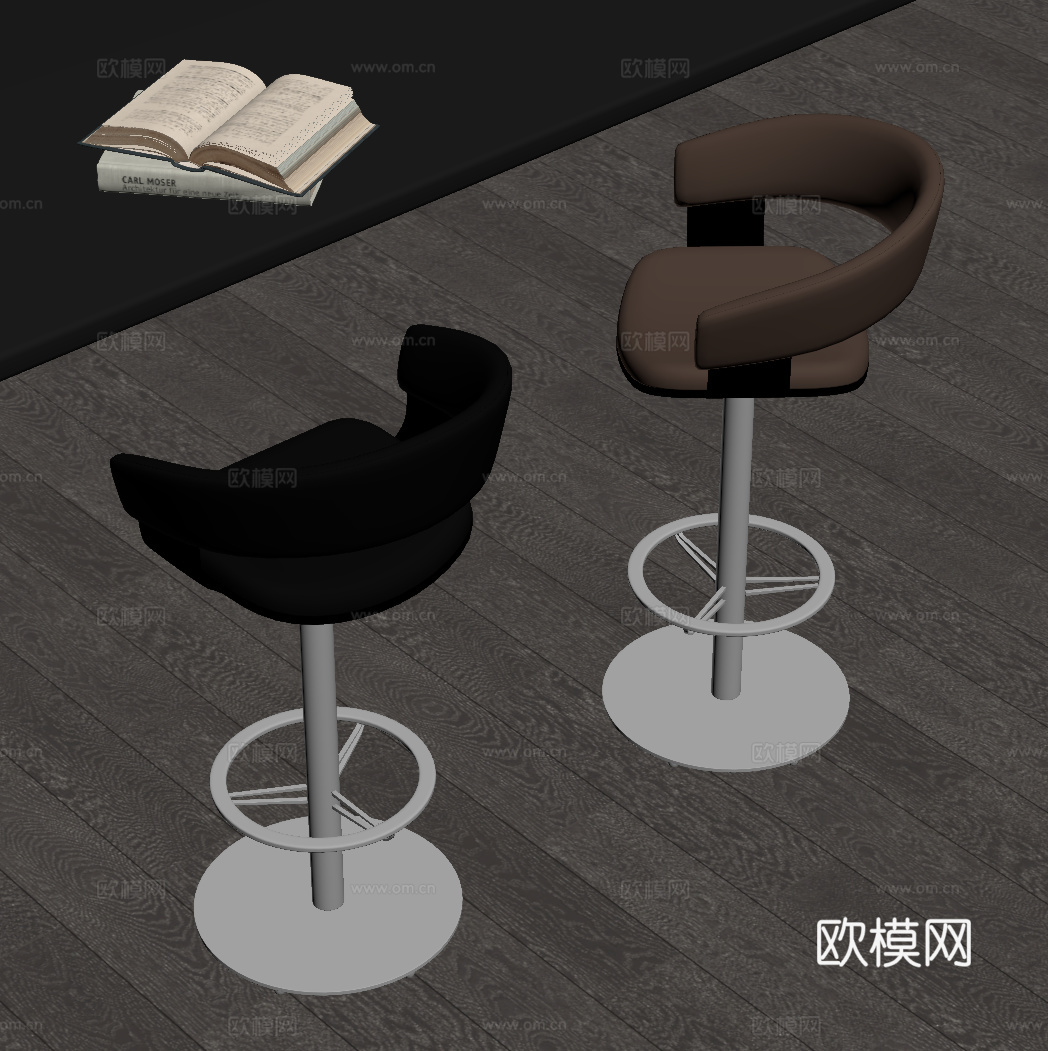 现代吧椅su模型