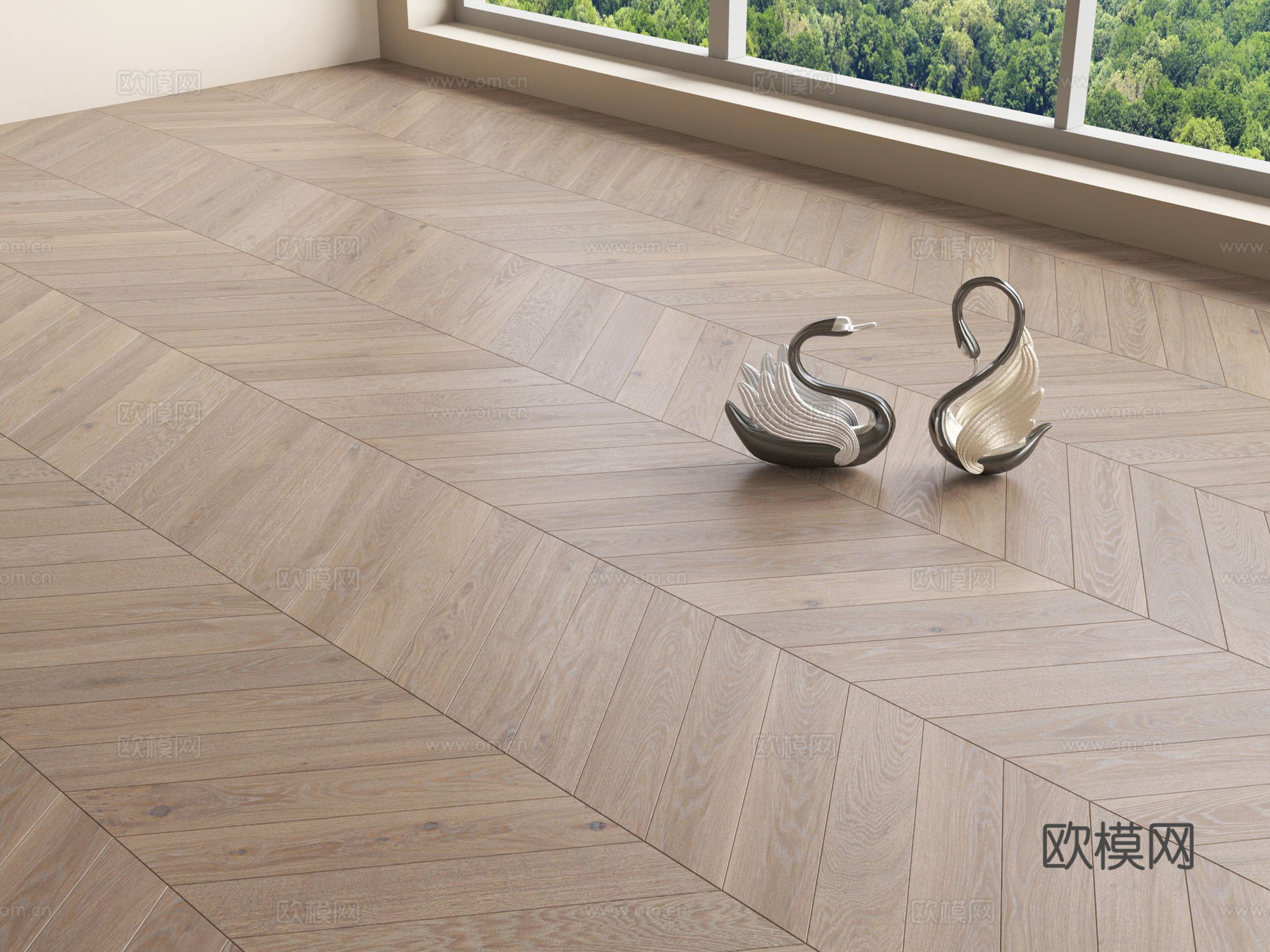 现代地板 木地板 拼花地板 人字拼木地板su模型