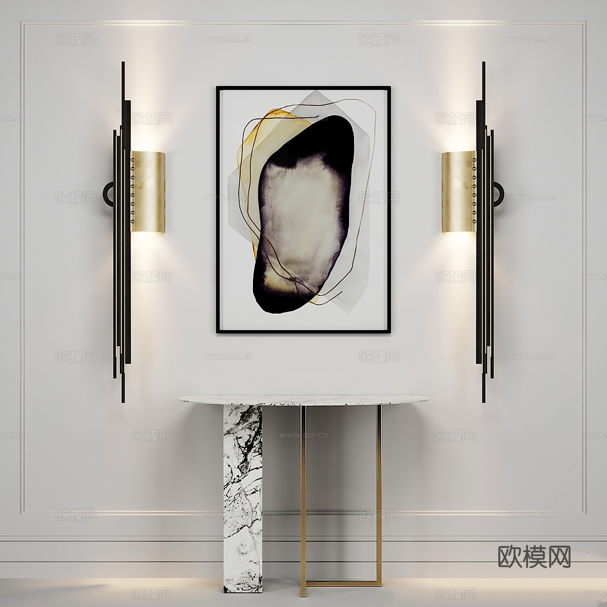 Meridiani 边柜 - Artemest 壁灯3d模型下载