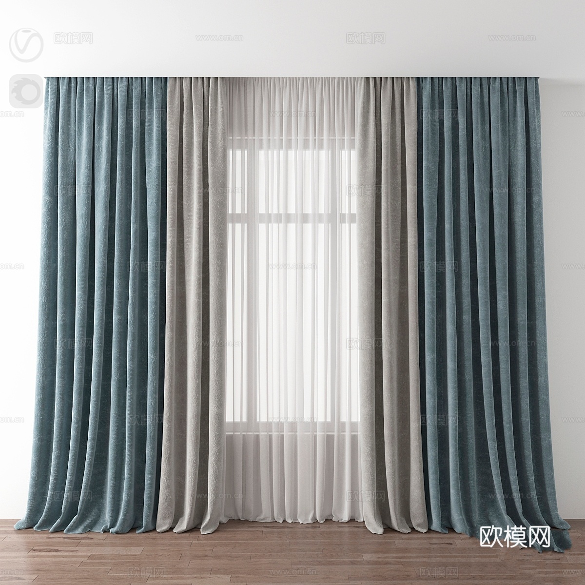 窗帘3d模型下载