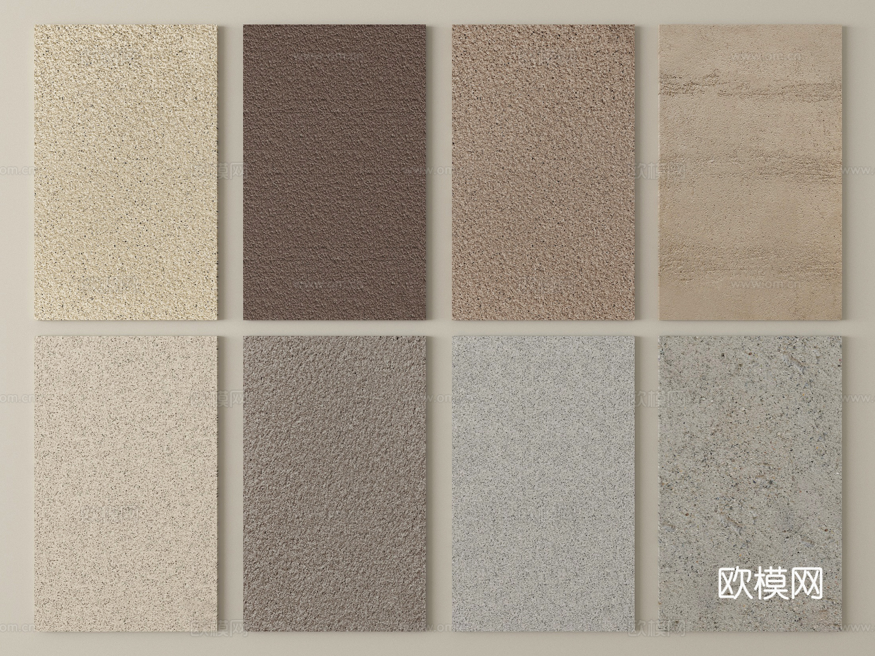 现代涂料 艺术漆 微水泥墙面 真石漆 肌理漆3d模型下载