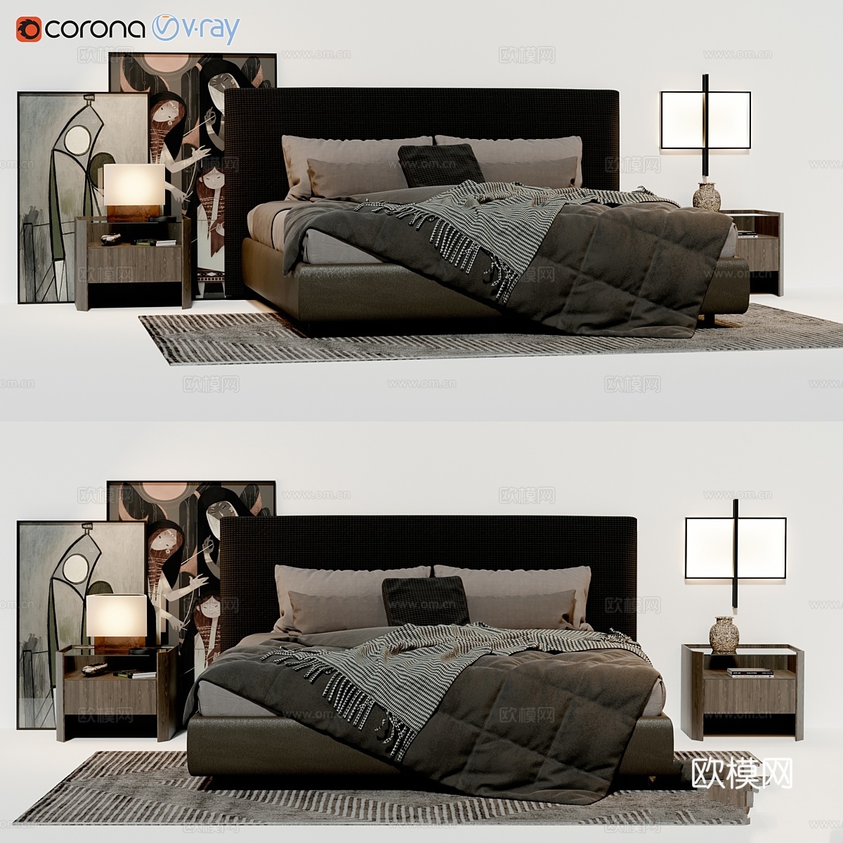 Poliform Bruce床3d模型下载