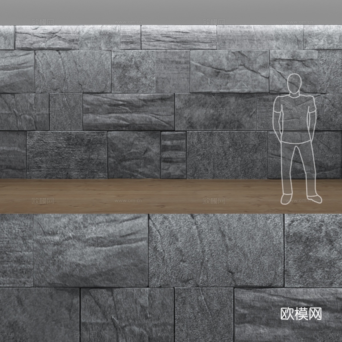 野石墙 #33d模型下载