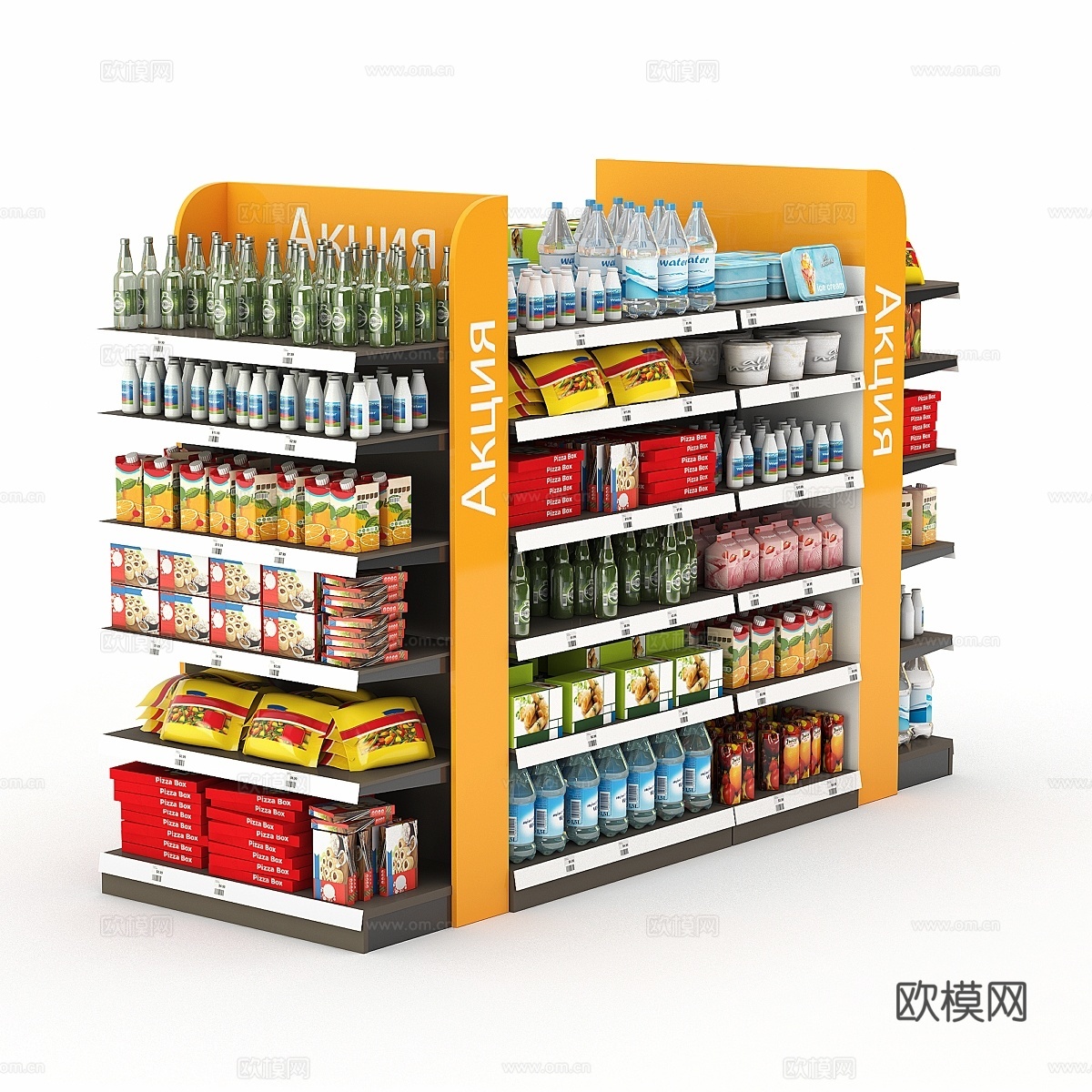 带填充的商店货架3d模型下载