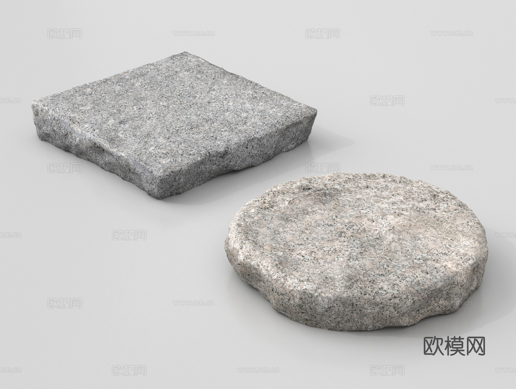 现代石板 景观石板su模型