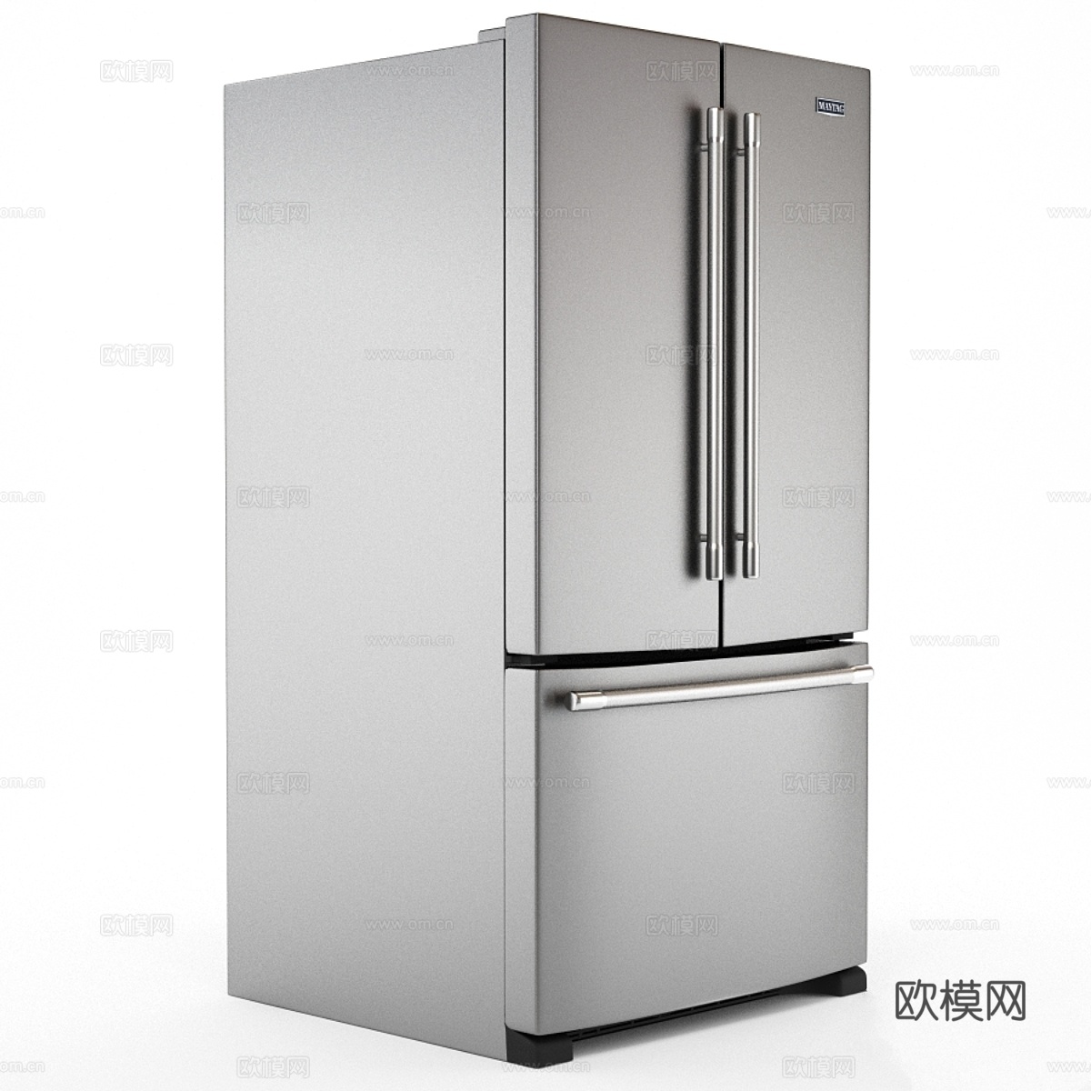 KitchenAid 25.2立方英尺法式对开门冰箱3d模型下载