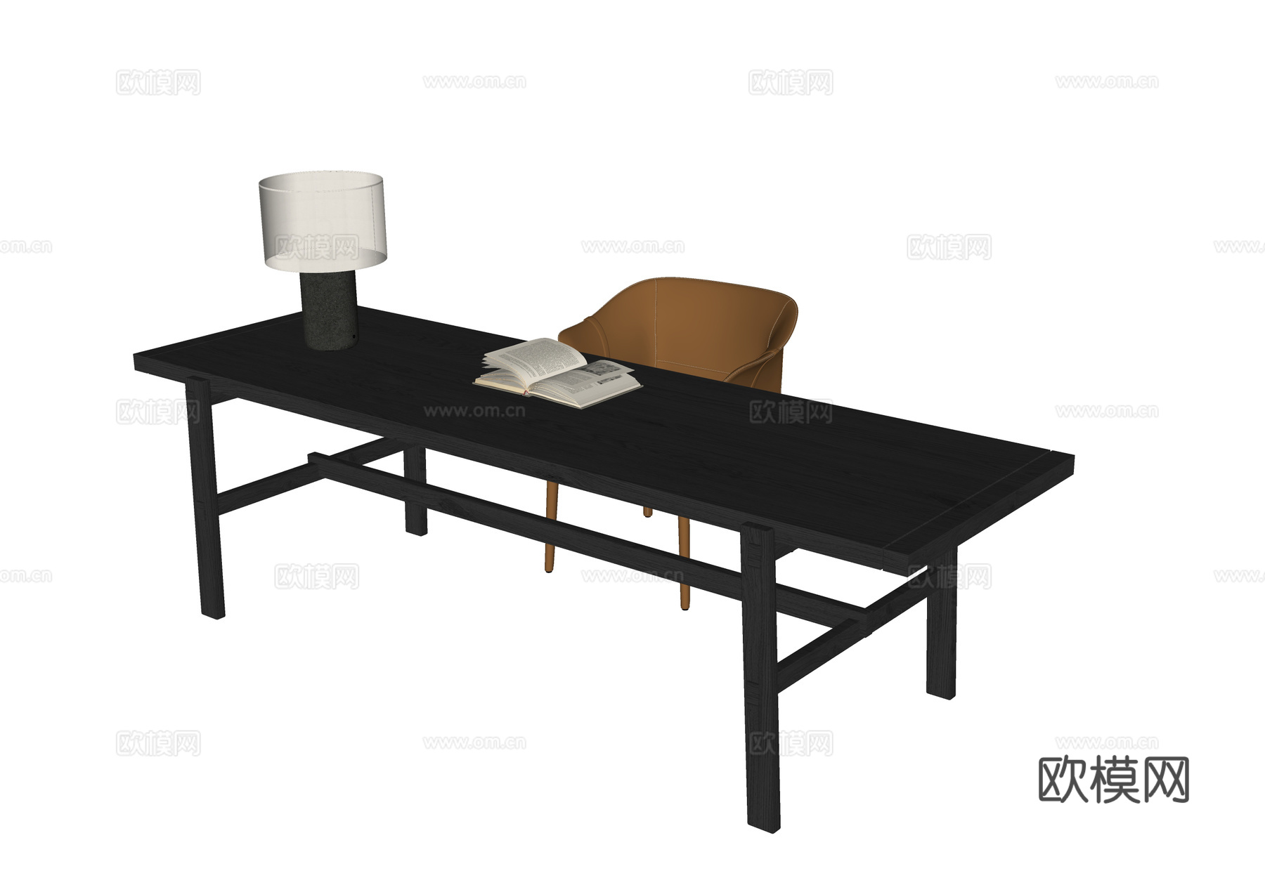 现代书桌椅 书桌 书椅su模型
