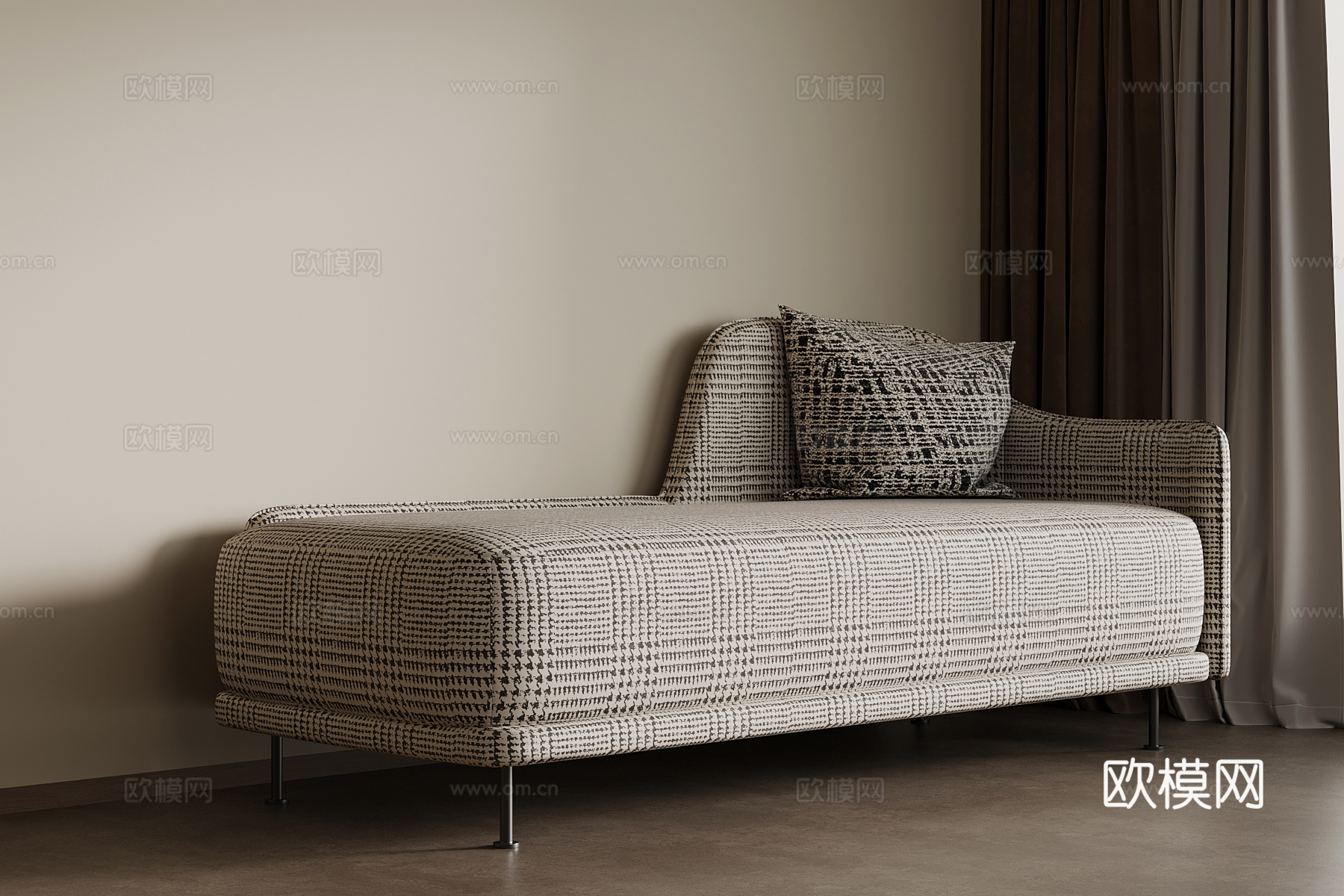 现代贵妃椅 沙发椅su模型