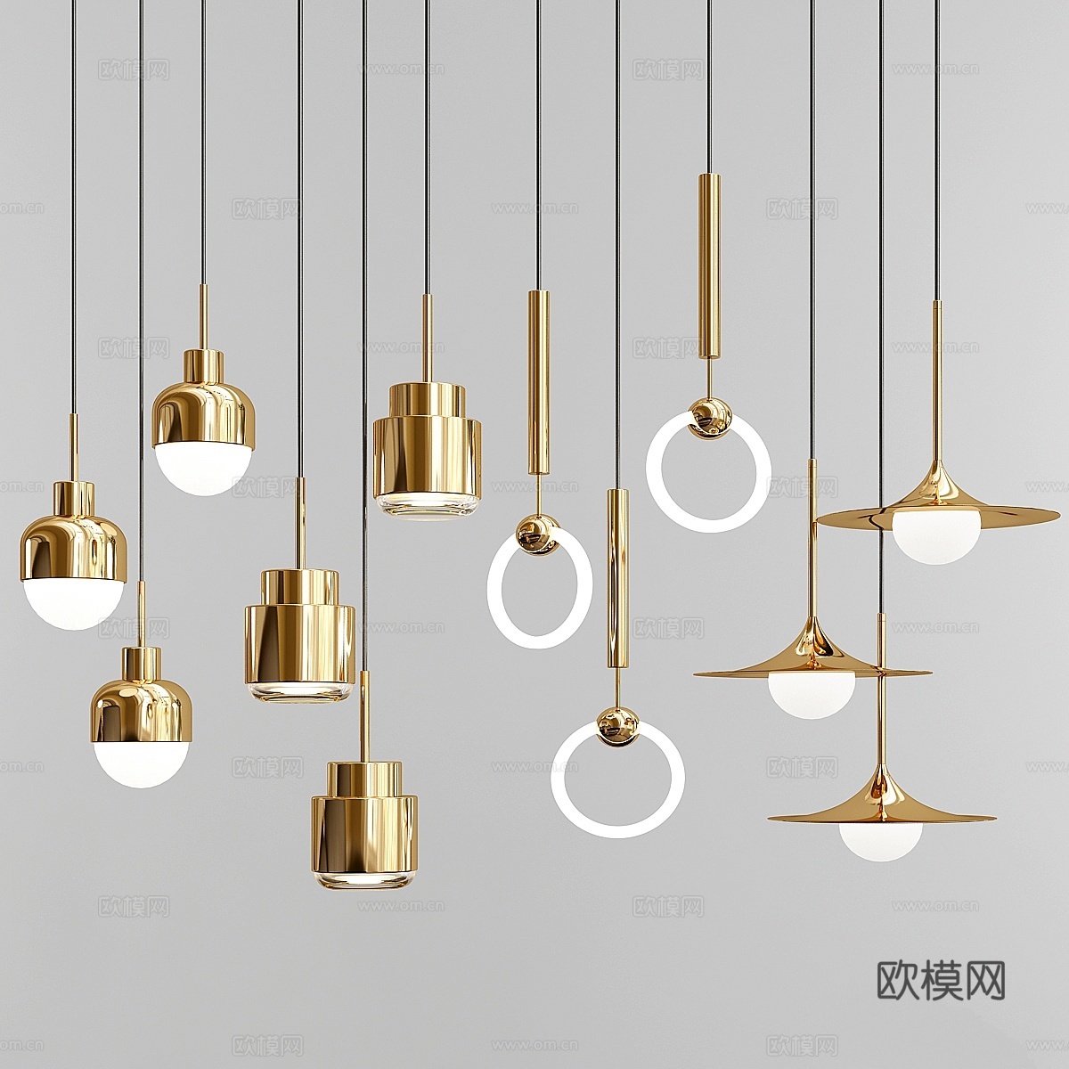 四盏吊灯_25 专属款3d模型下载