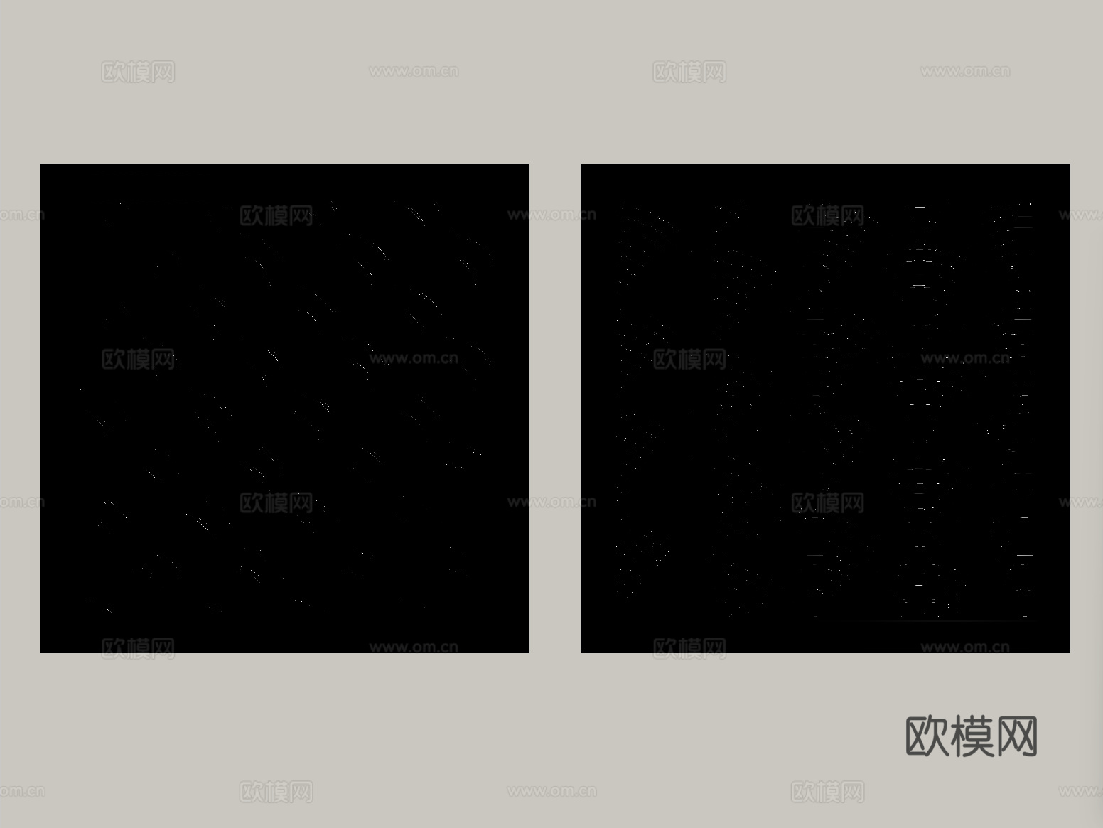 现代雕花 浮雕su模型