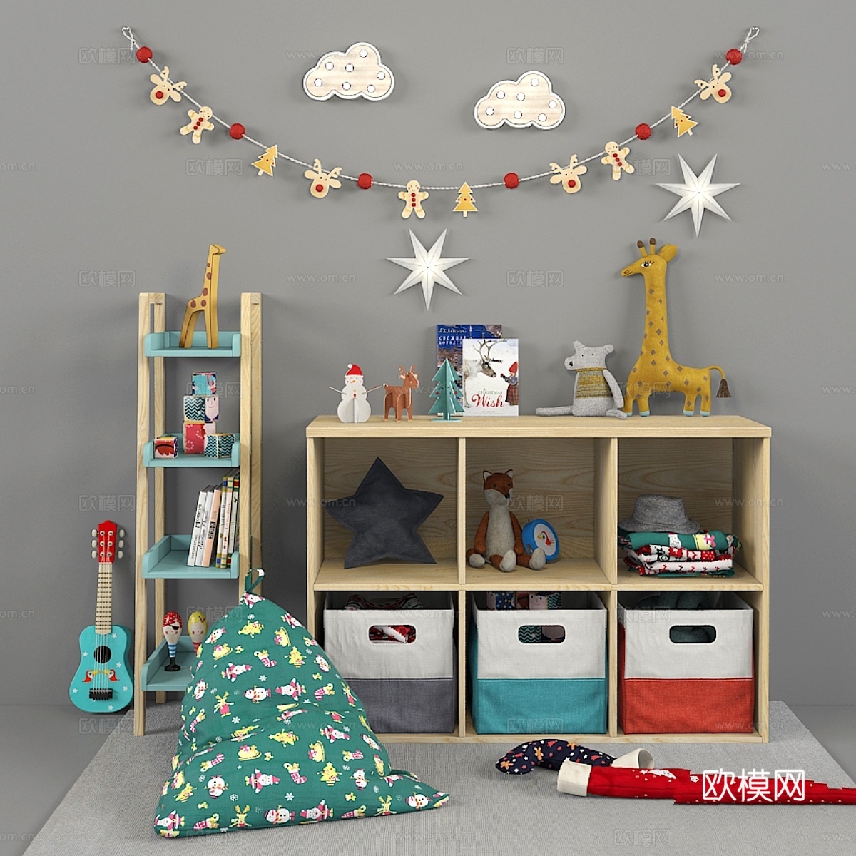 婴儿房圣诞装饰013d模型下载