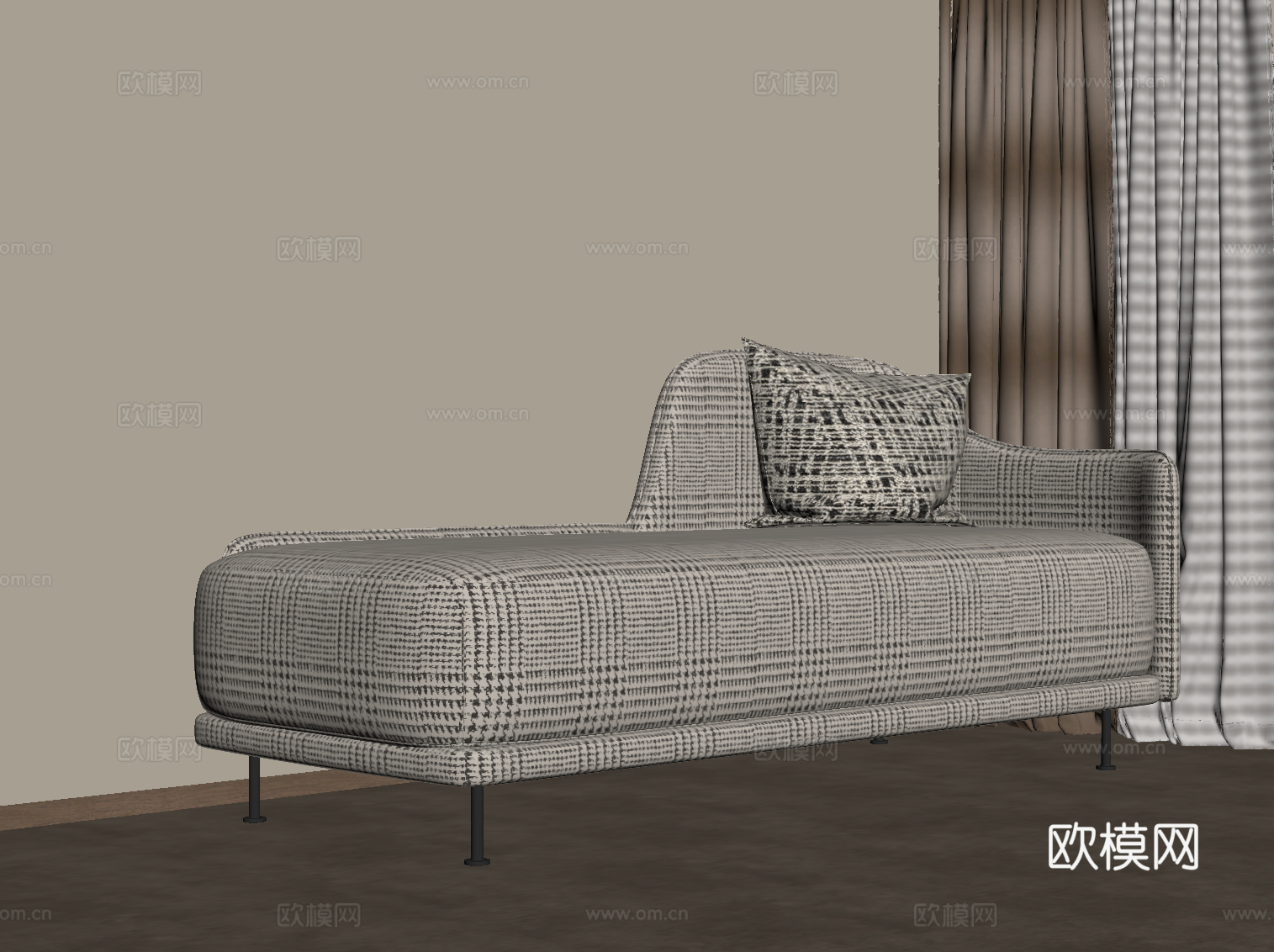 现代贵妃椅 沙发椅su模型