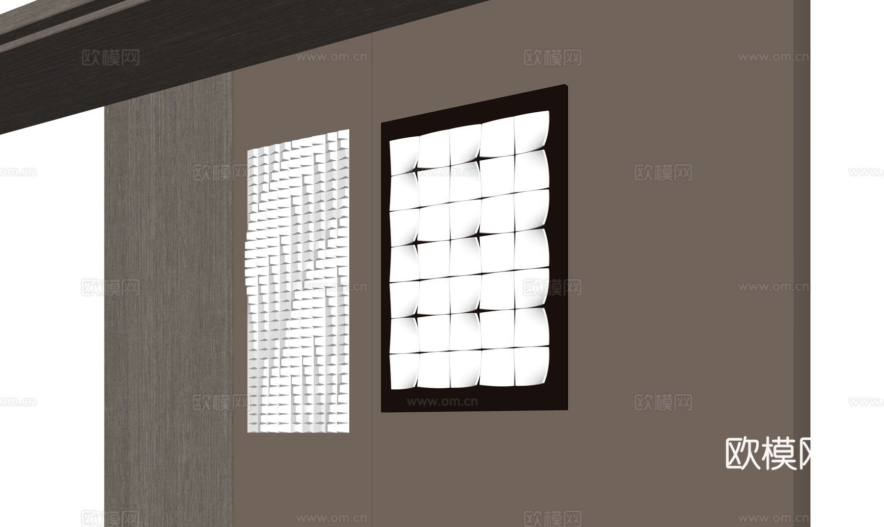 现代立体装饰画su模型