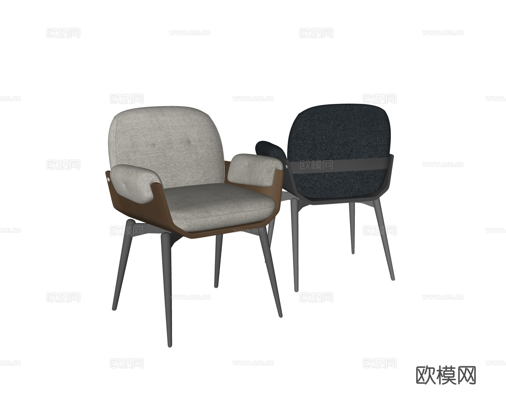 MINOTTI  Laurel  现代意式餐椅 月桂树单椅su模型