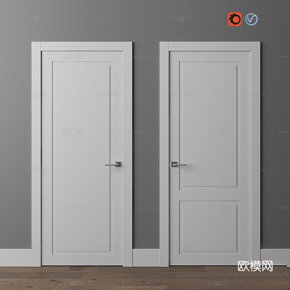 沃尔霍维茨新古典主义门款8001 80023d模型下载