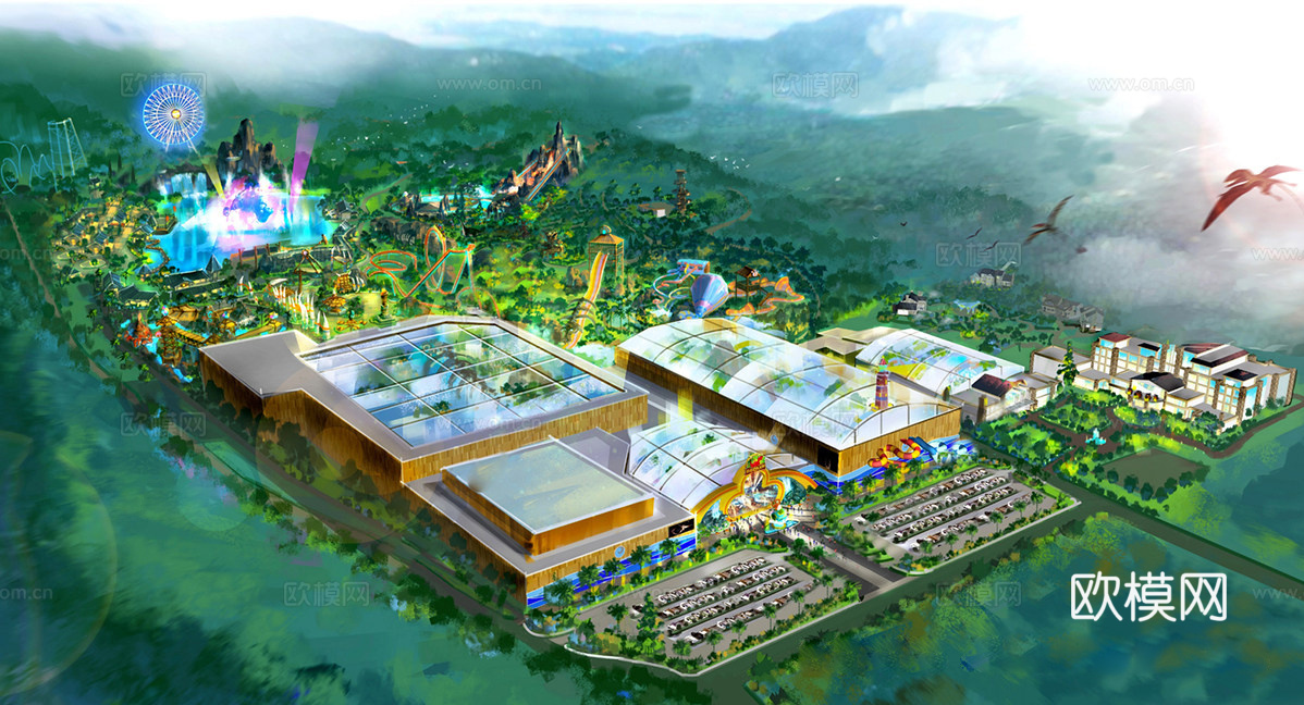 户外儿童游乐场su模型