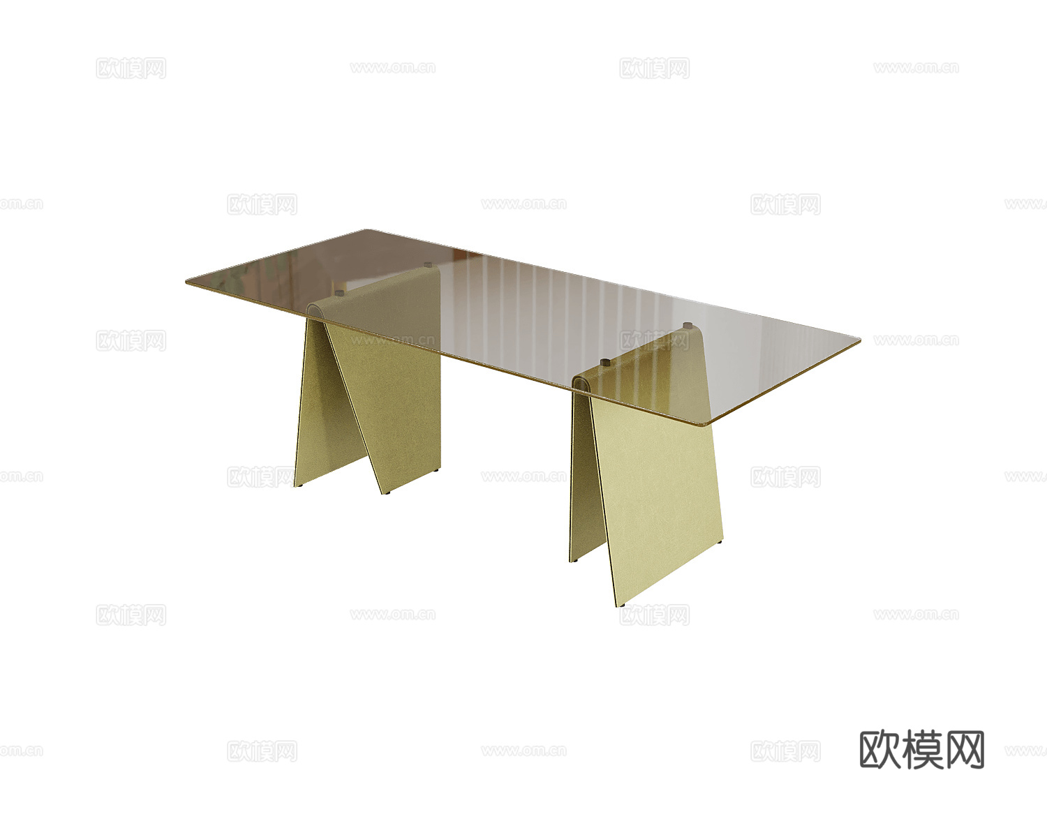 Polflex 玻璃餐桌3d模型下载（渲染图2）