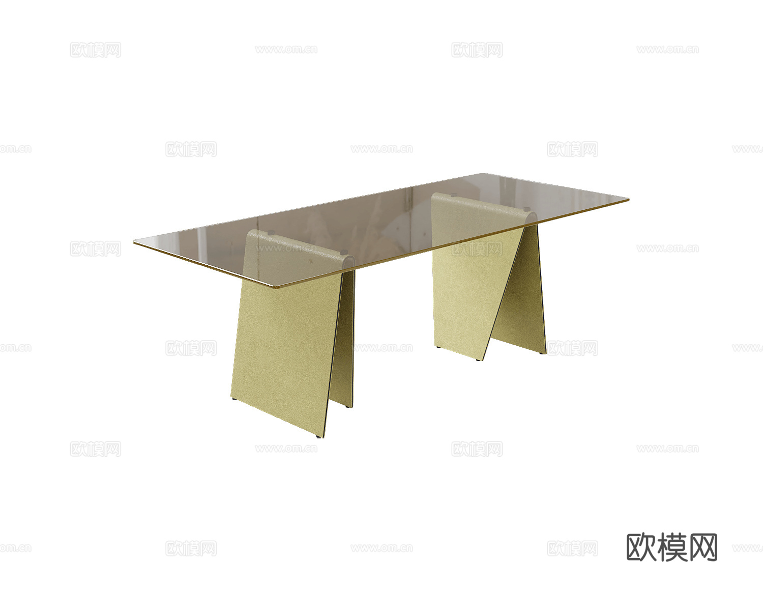 Polflex 玻璃餐桌3d模型下载（渲染图1）