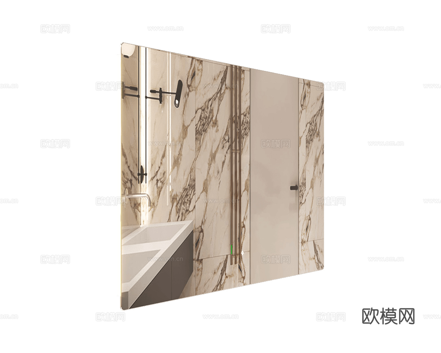 Salini 浴室挂镜3d模型下载（渲染图1）