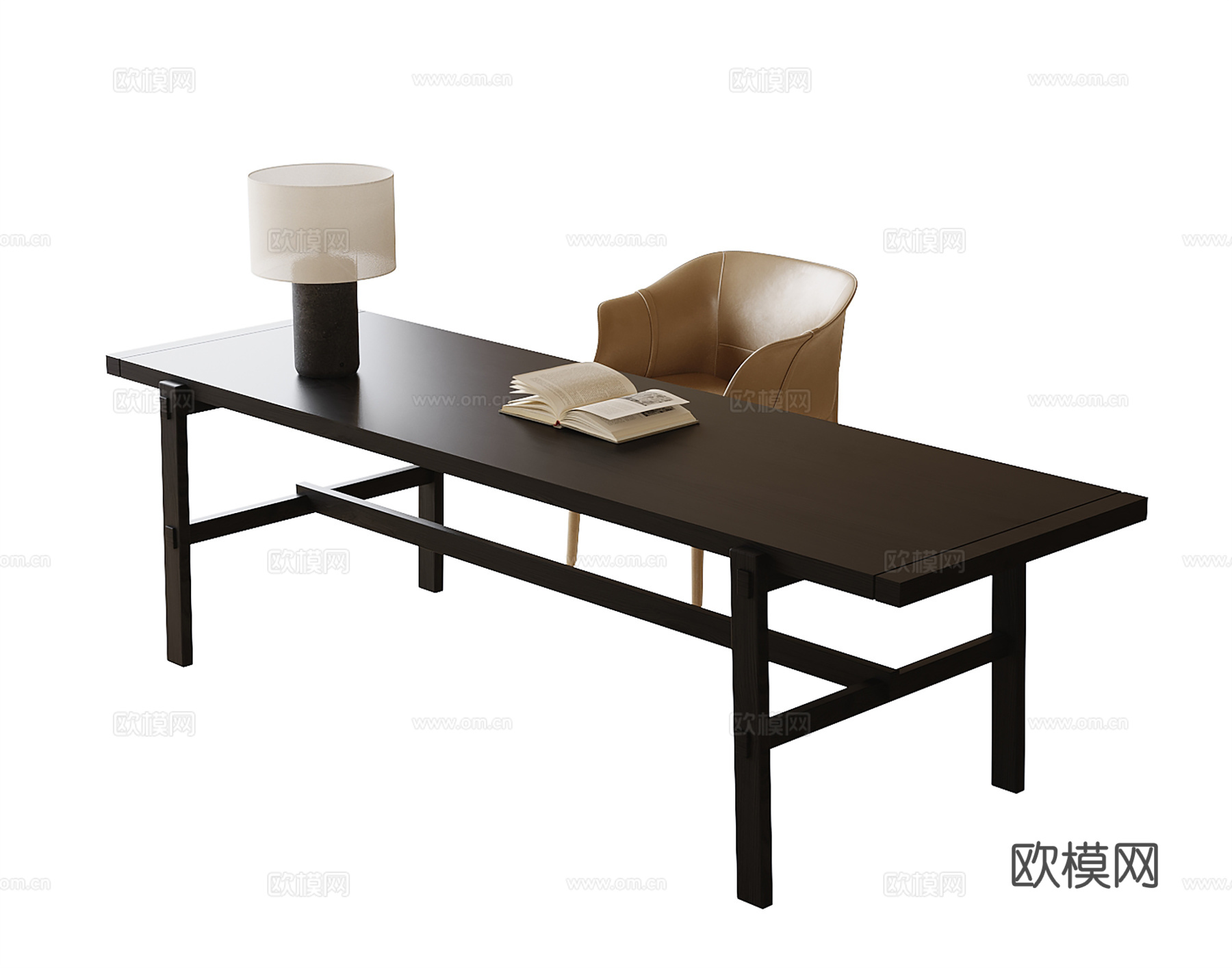 现代书桌椅 书桌 书椅su模型